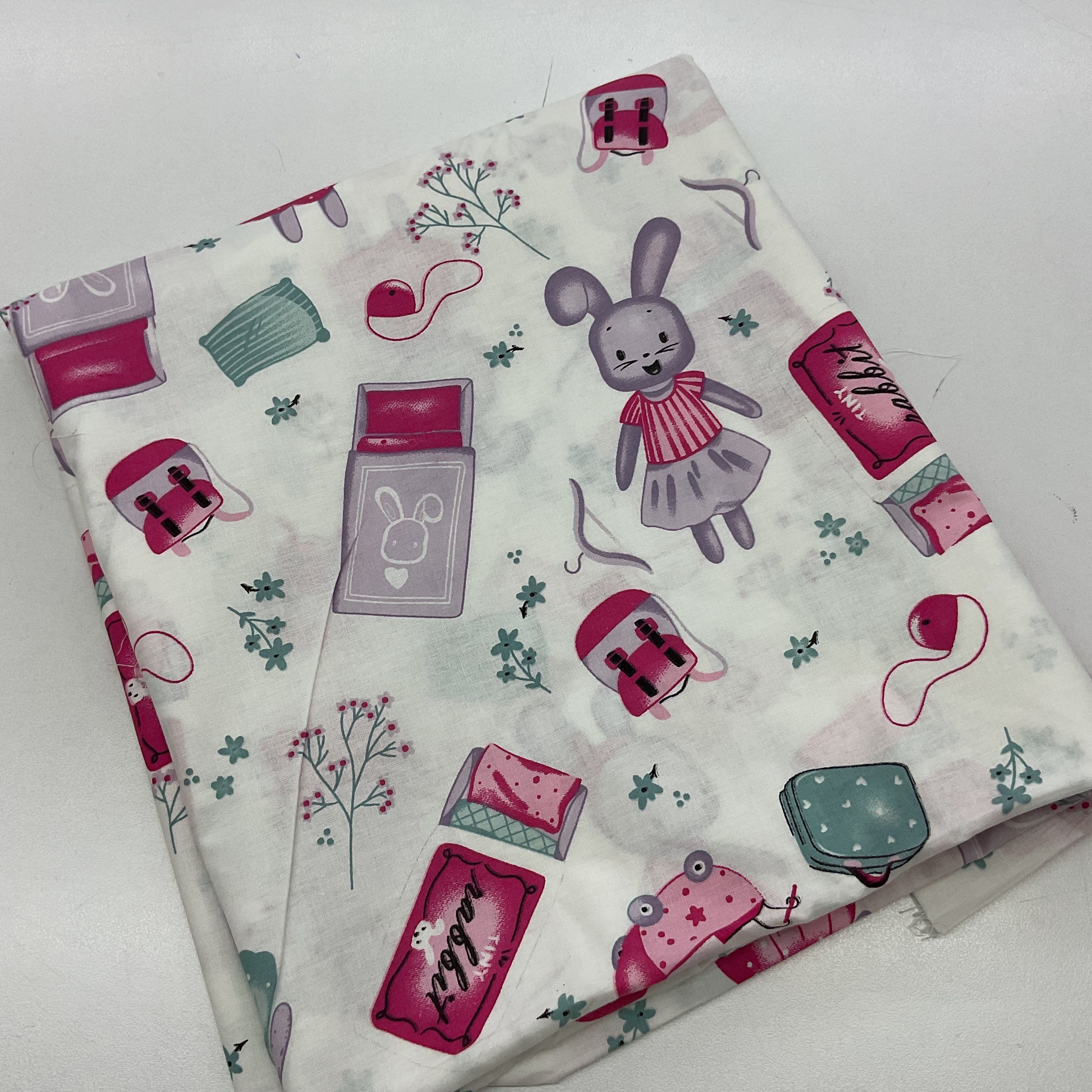 Pembiş Tavşan 90*240 cm Parça Poplin Kumaş