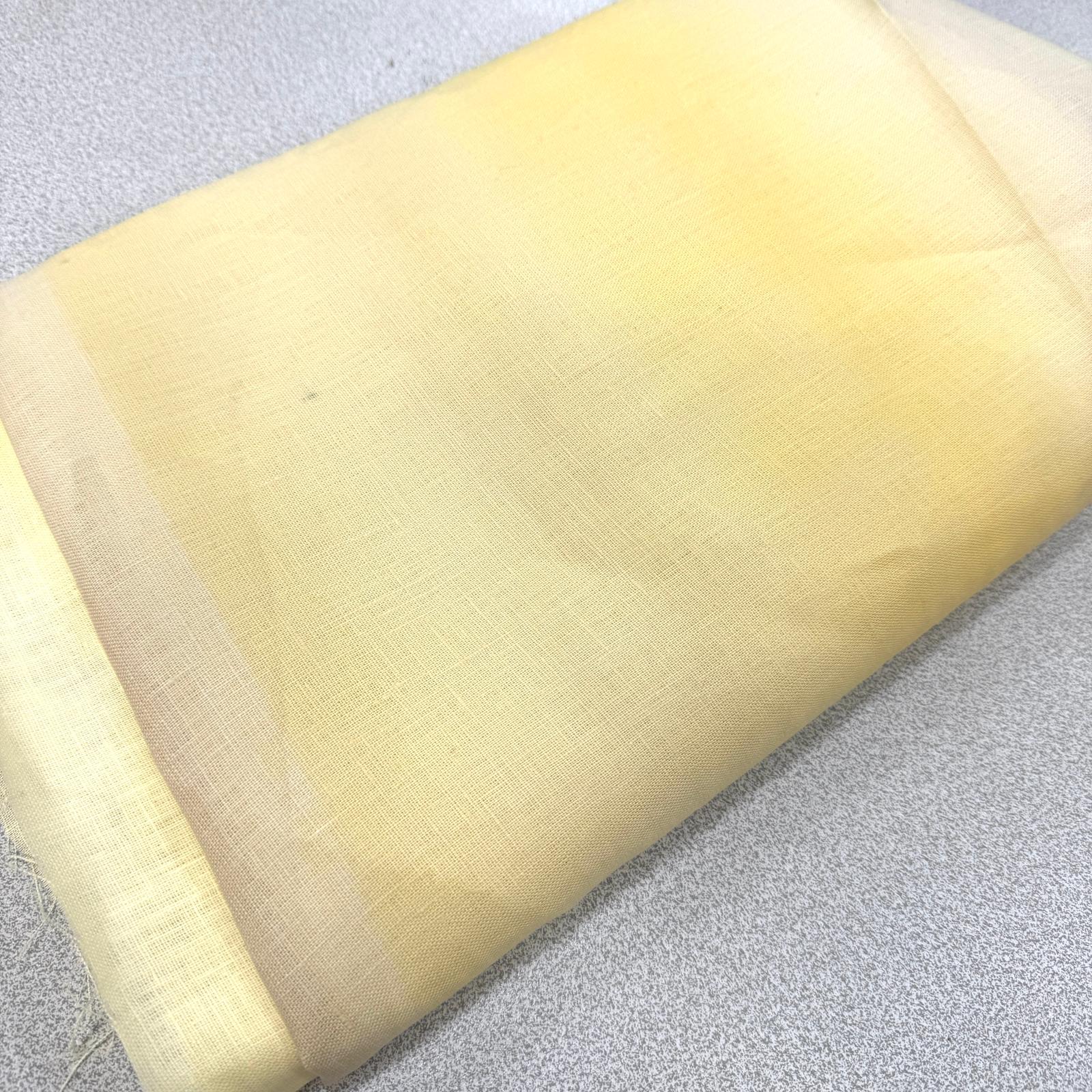 Abraj Defolu Saman Sarı 250*140 cm Parça Ham Keten Kumaş