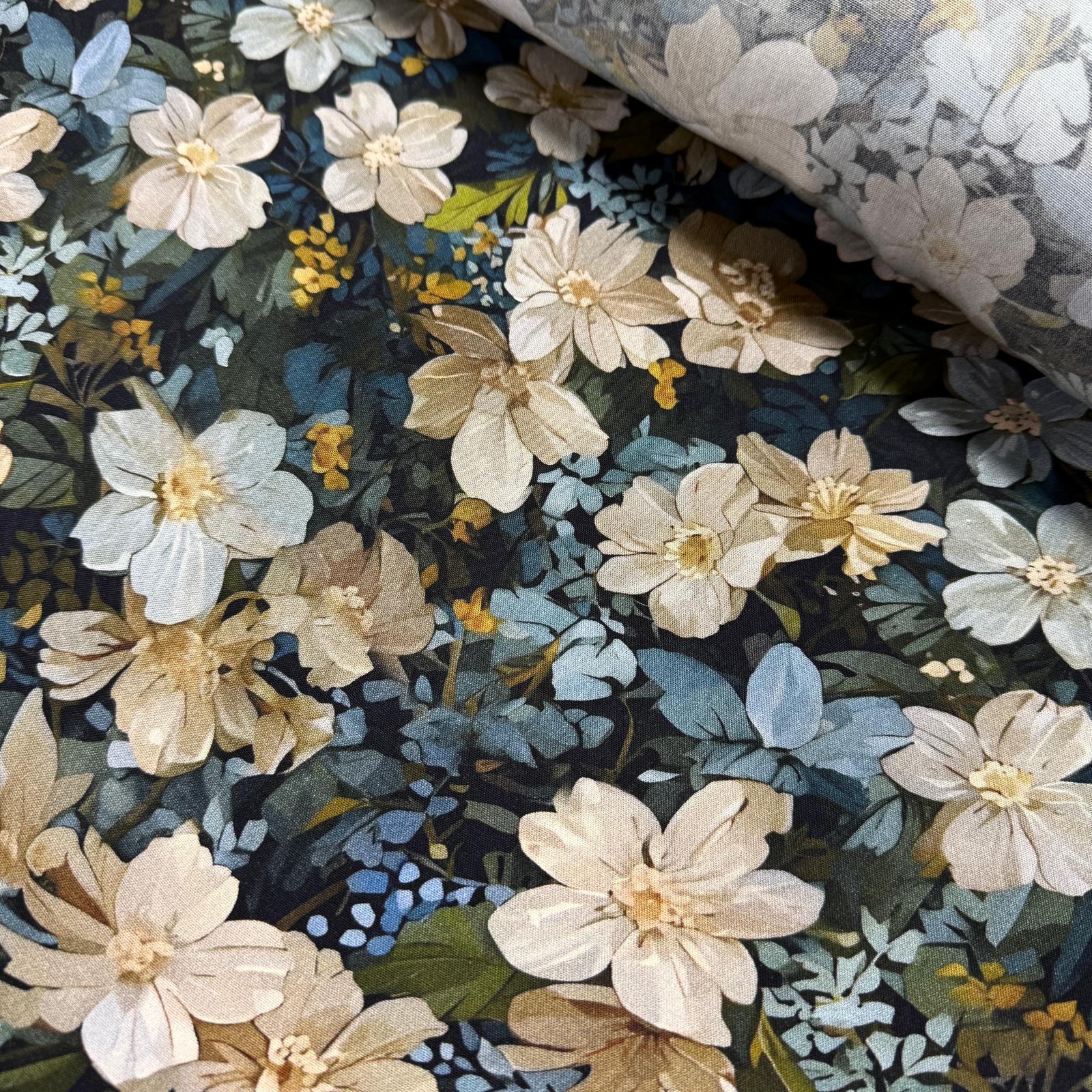 Harika Bahçe İntaşlar Markalı Viskon Kumaş