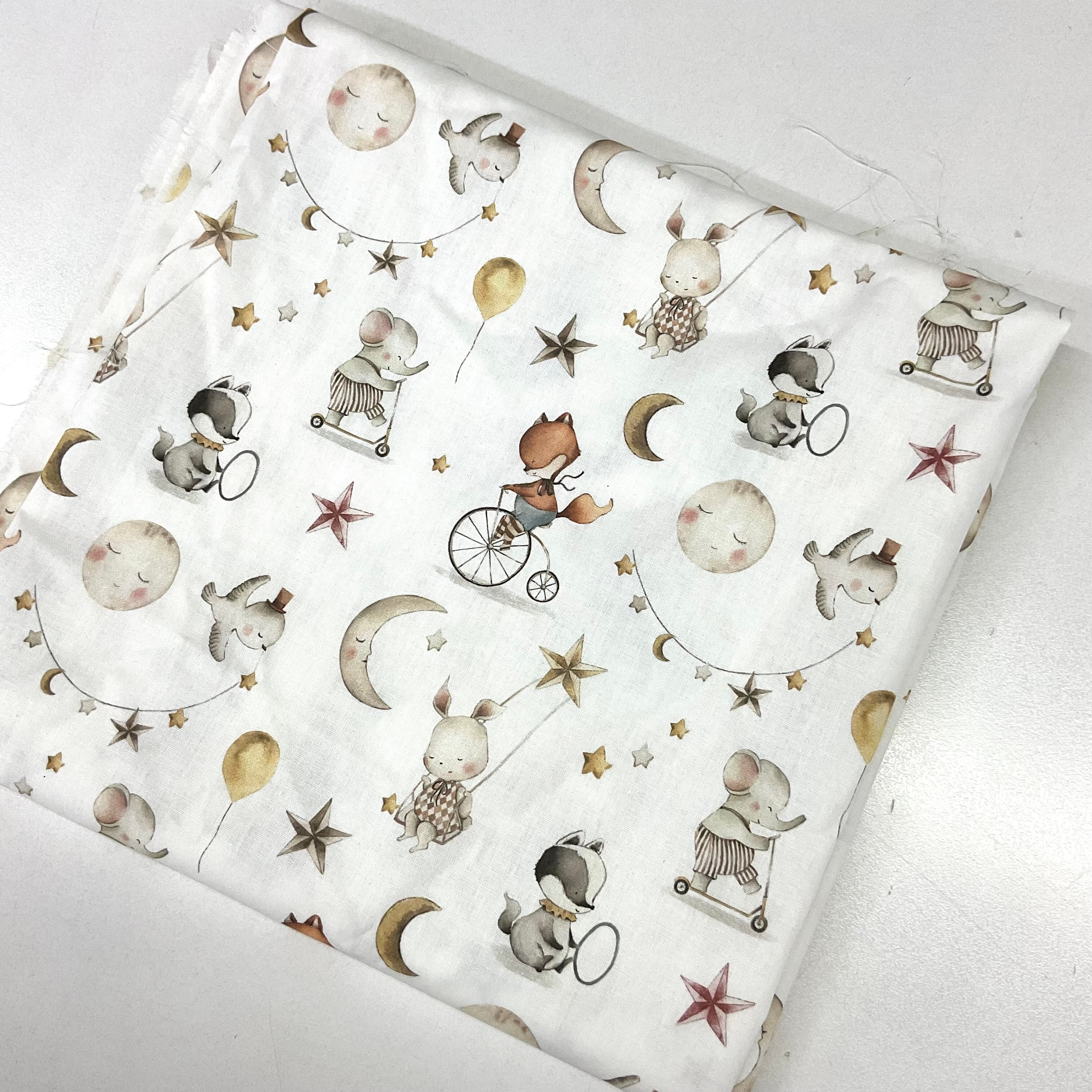 Sevimli Hayvanlar  90*90 Cm Parça Poplin Kumaş