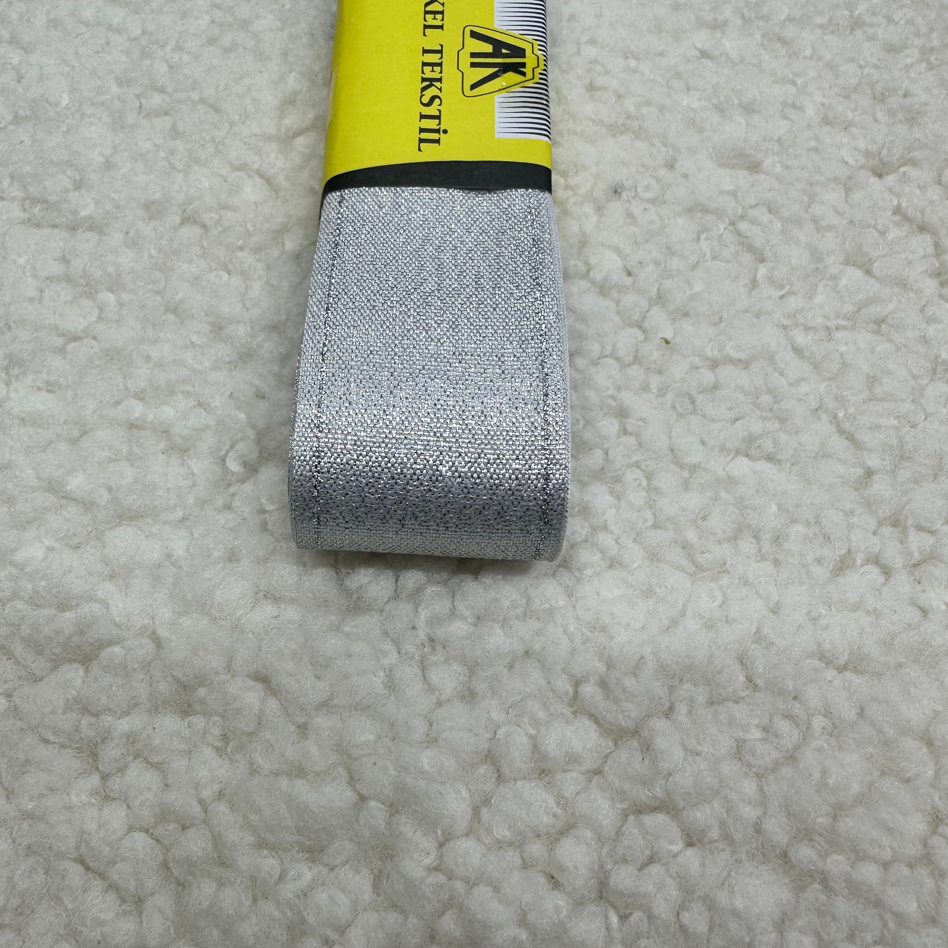 Gümüş Simli Kurdele 4 Cm