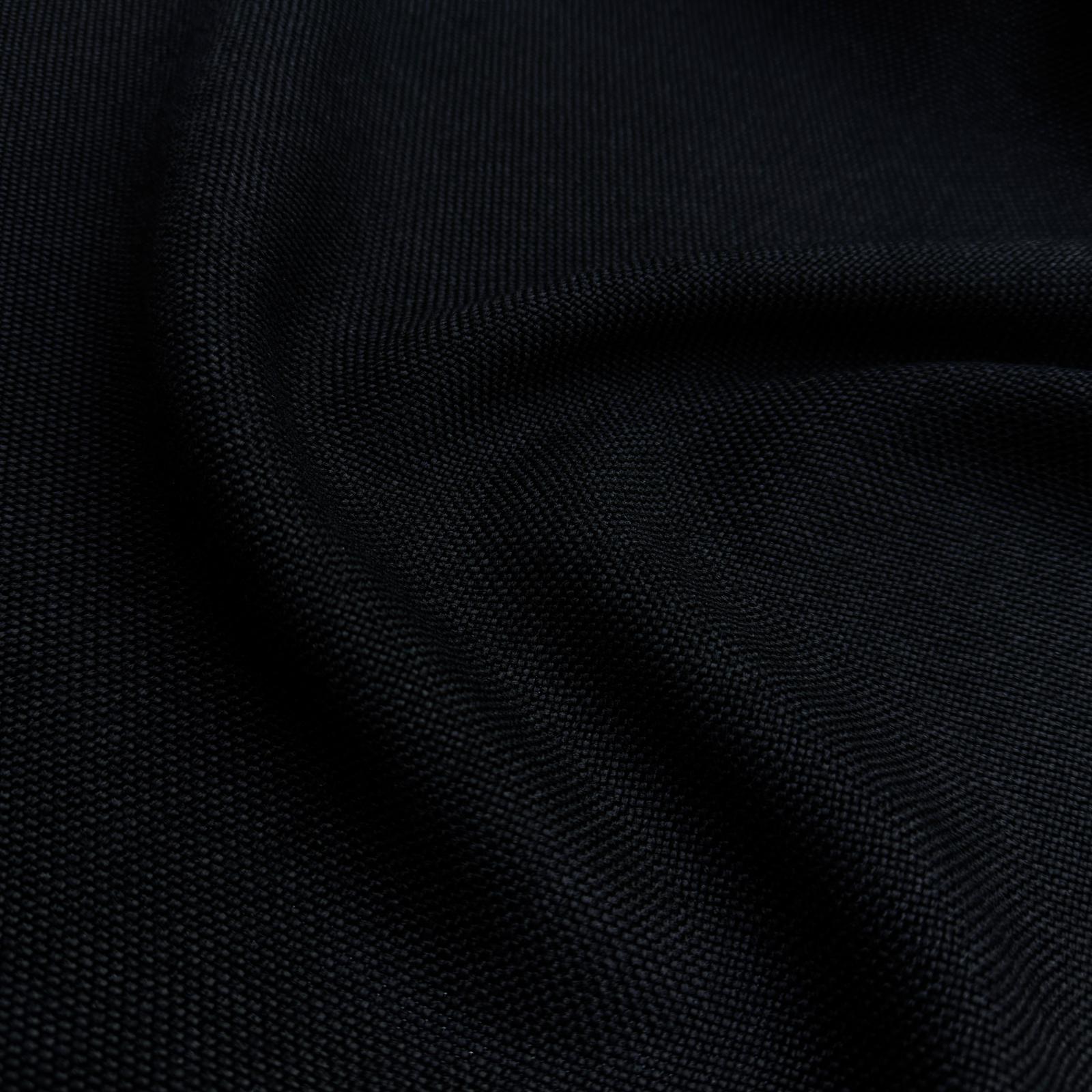 Düz Renk Polyester Jüt Kumaş - Siyah