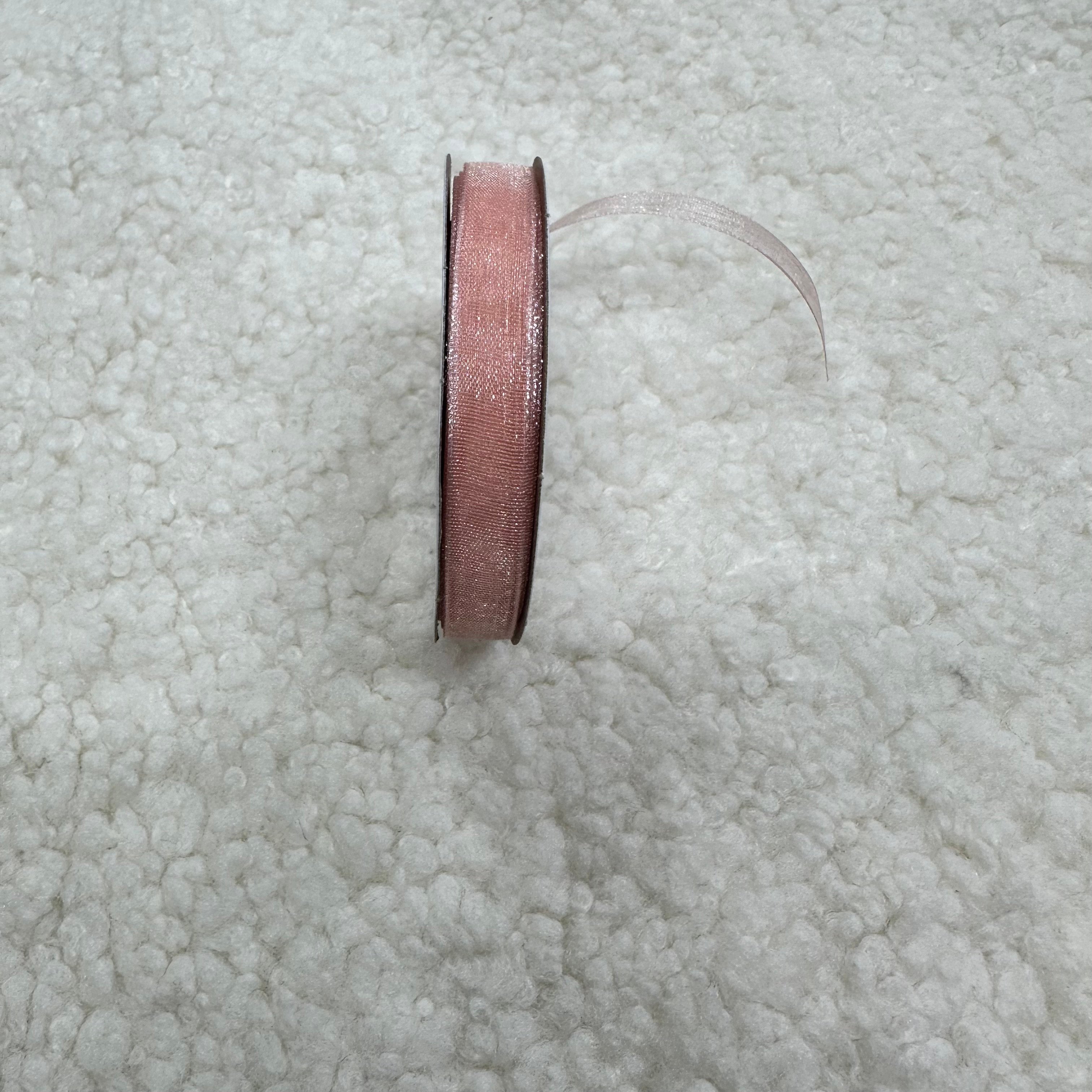 Pembe Organze Kurdele 1 Cm