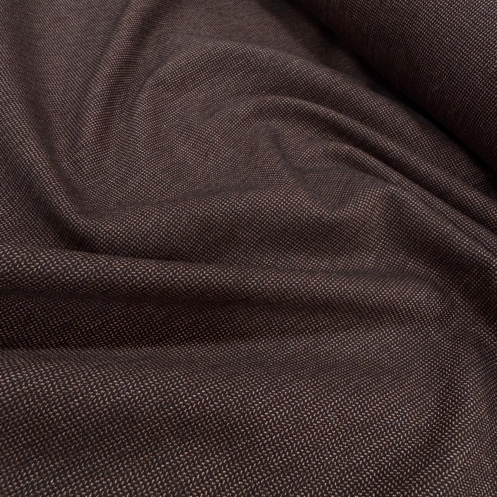 İngiliz Yünlü Kahve Yonca Doku Giyimlik Kumaş