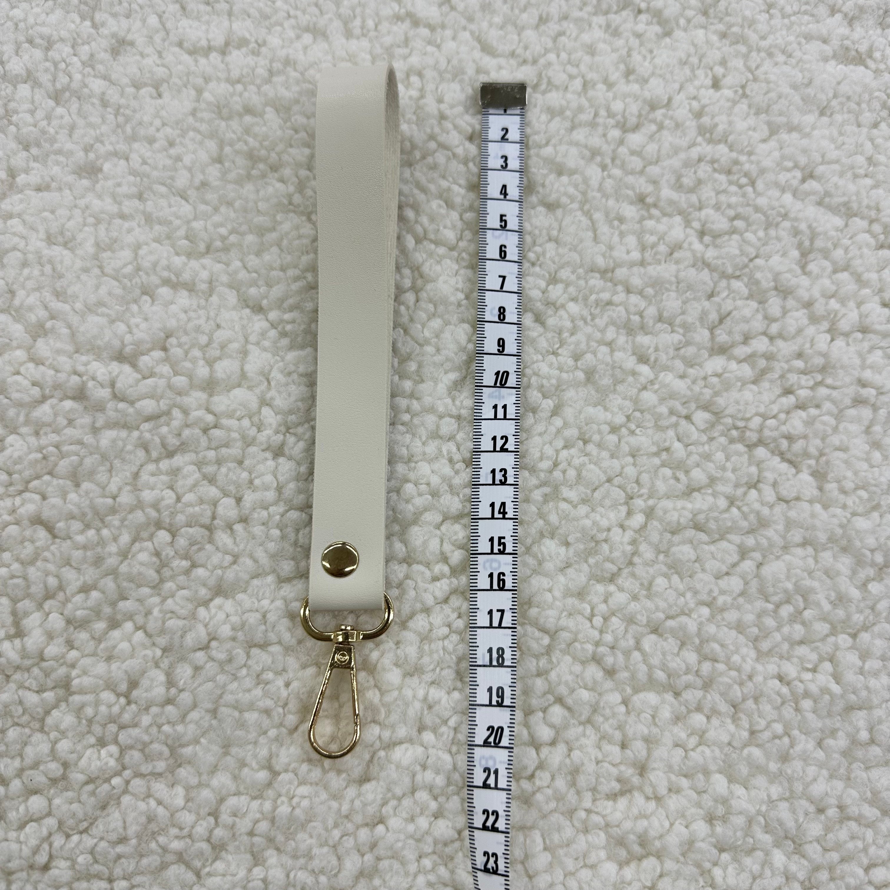 Krem Clutch Çanta Sapı