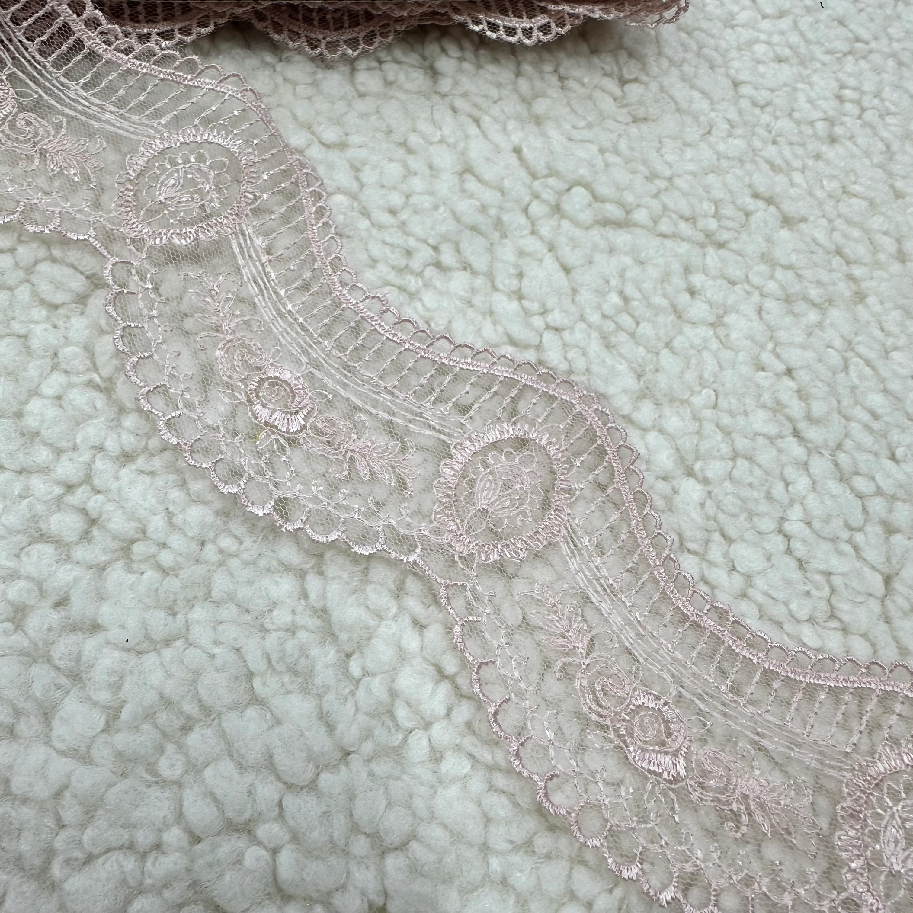 Top Pudra Pembe Tül Güpür 