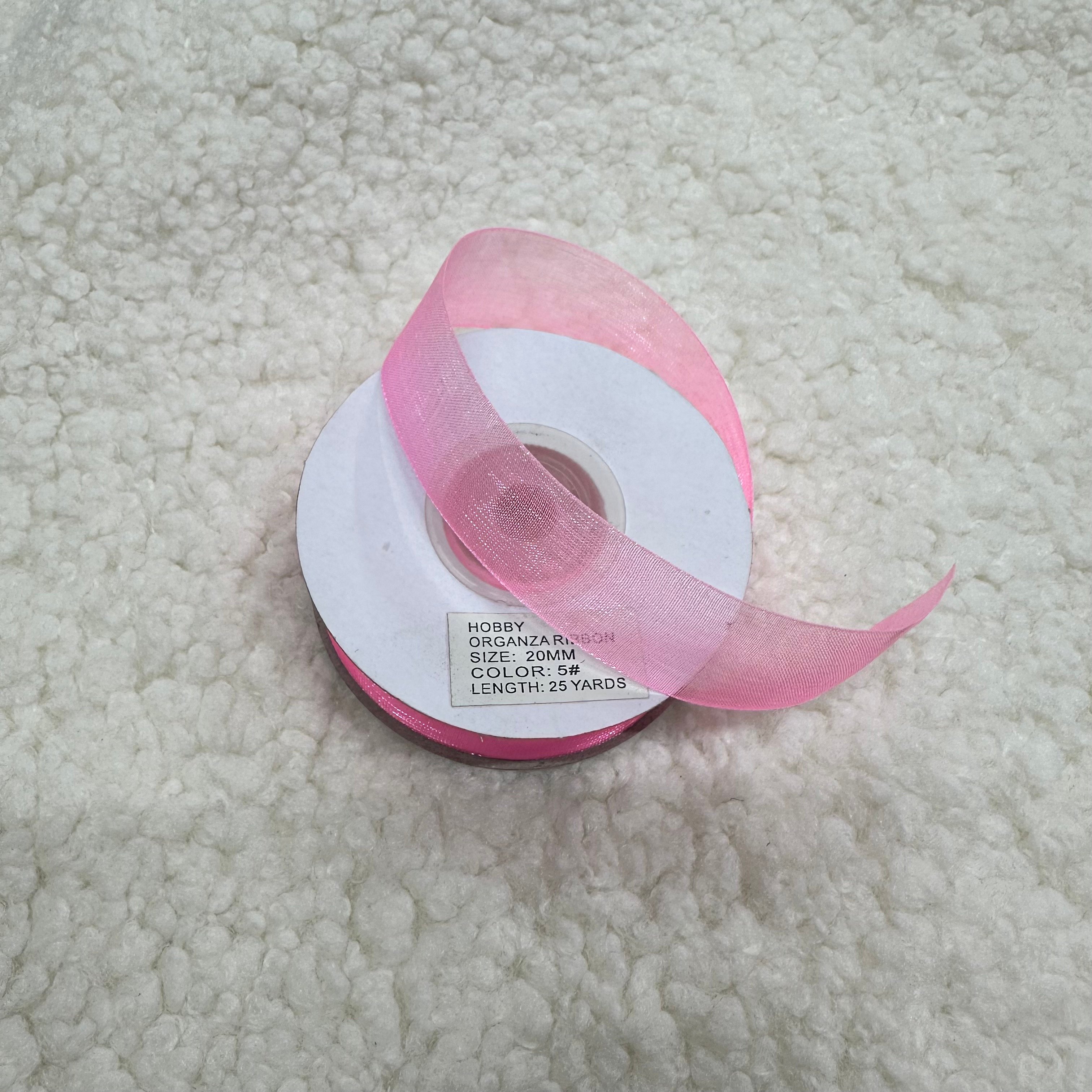 Neon Pembe Organze Kurdele 2 Cm
