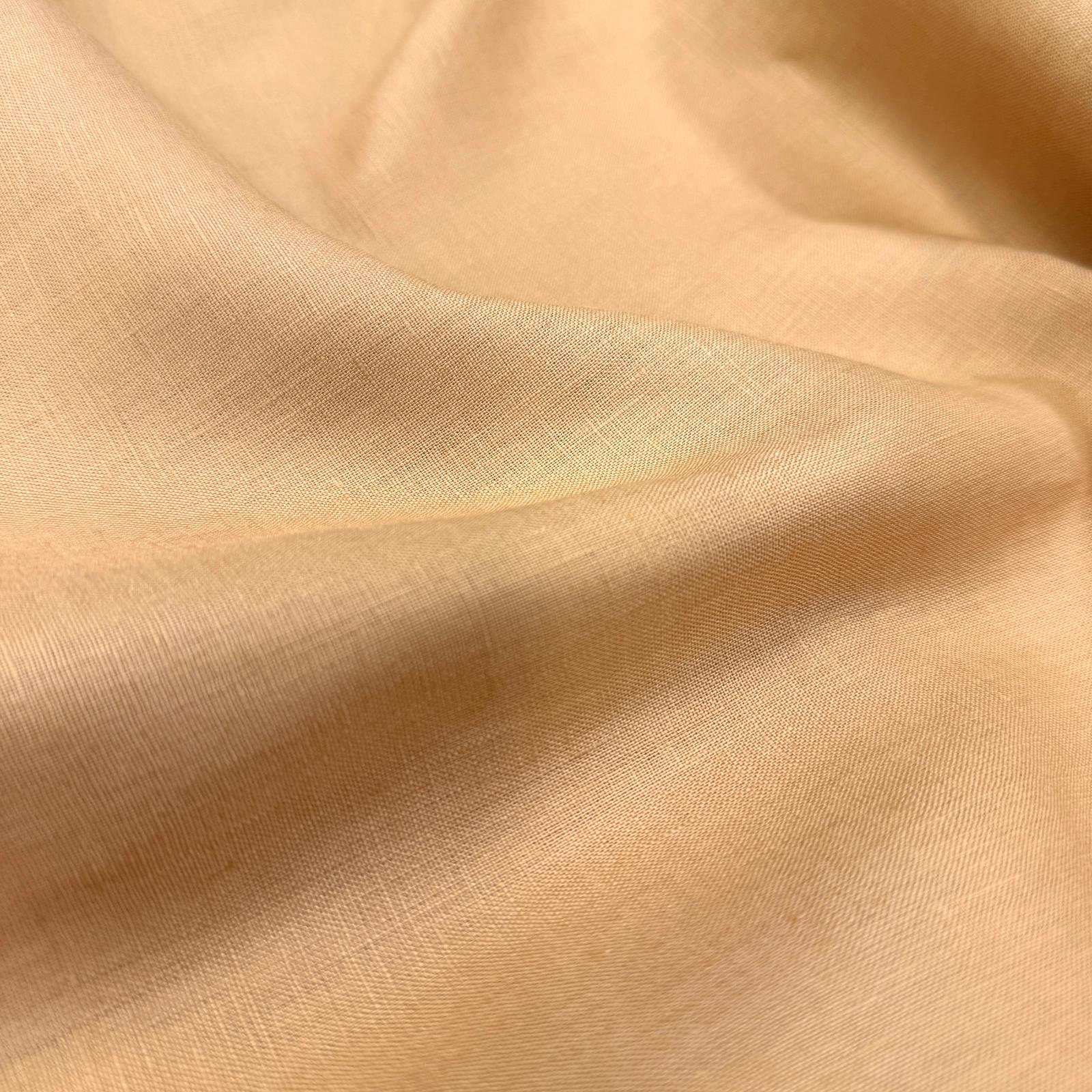 Sütlü Kahve Ham %100 Keten Kumaş