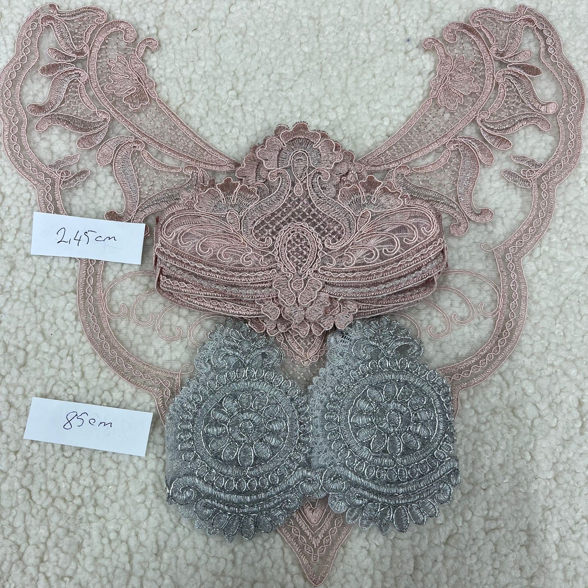T3 Aplikeli Fransız Güpür Set