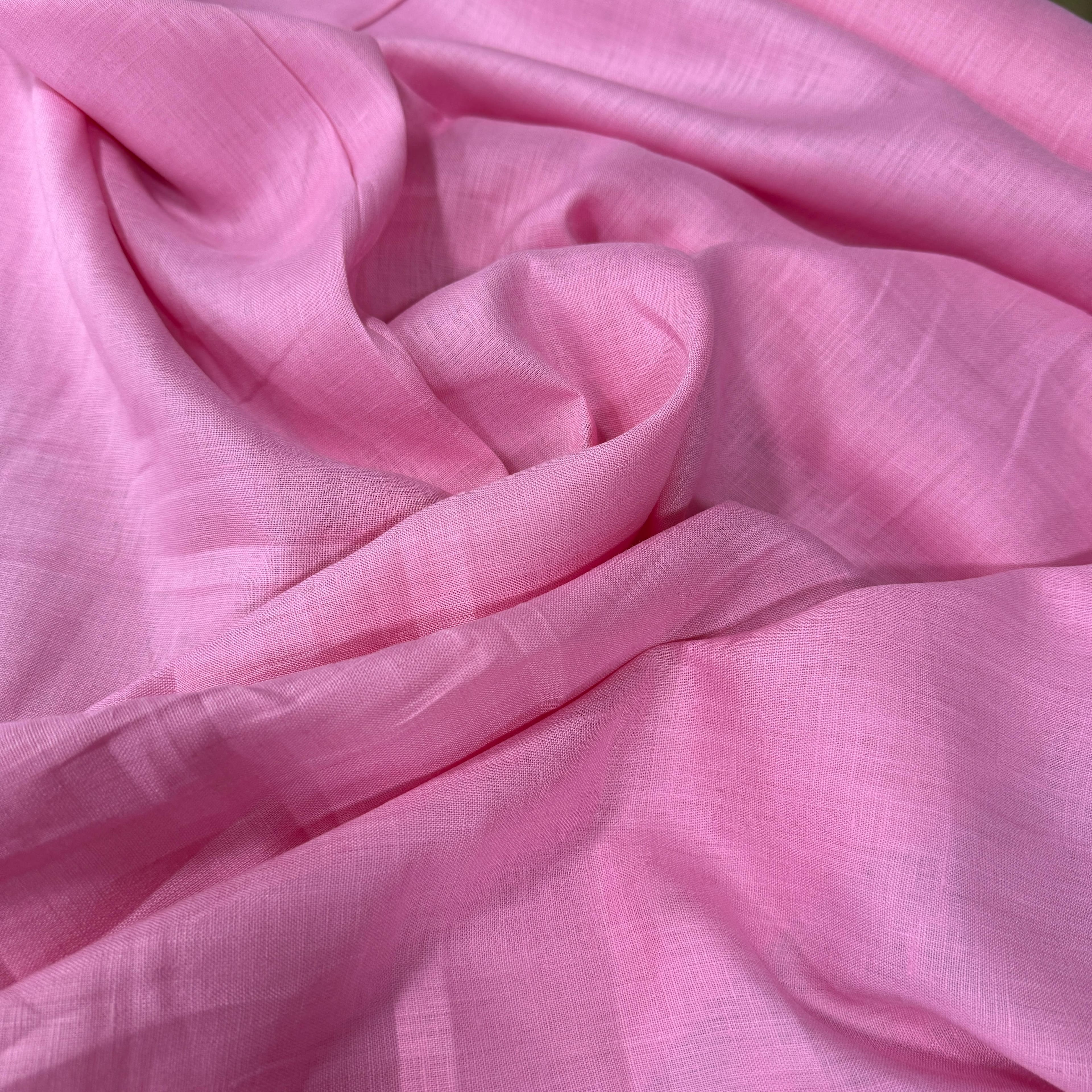 Pembe Ham %100 Keten Kumaş
