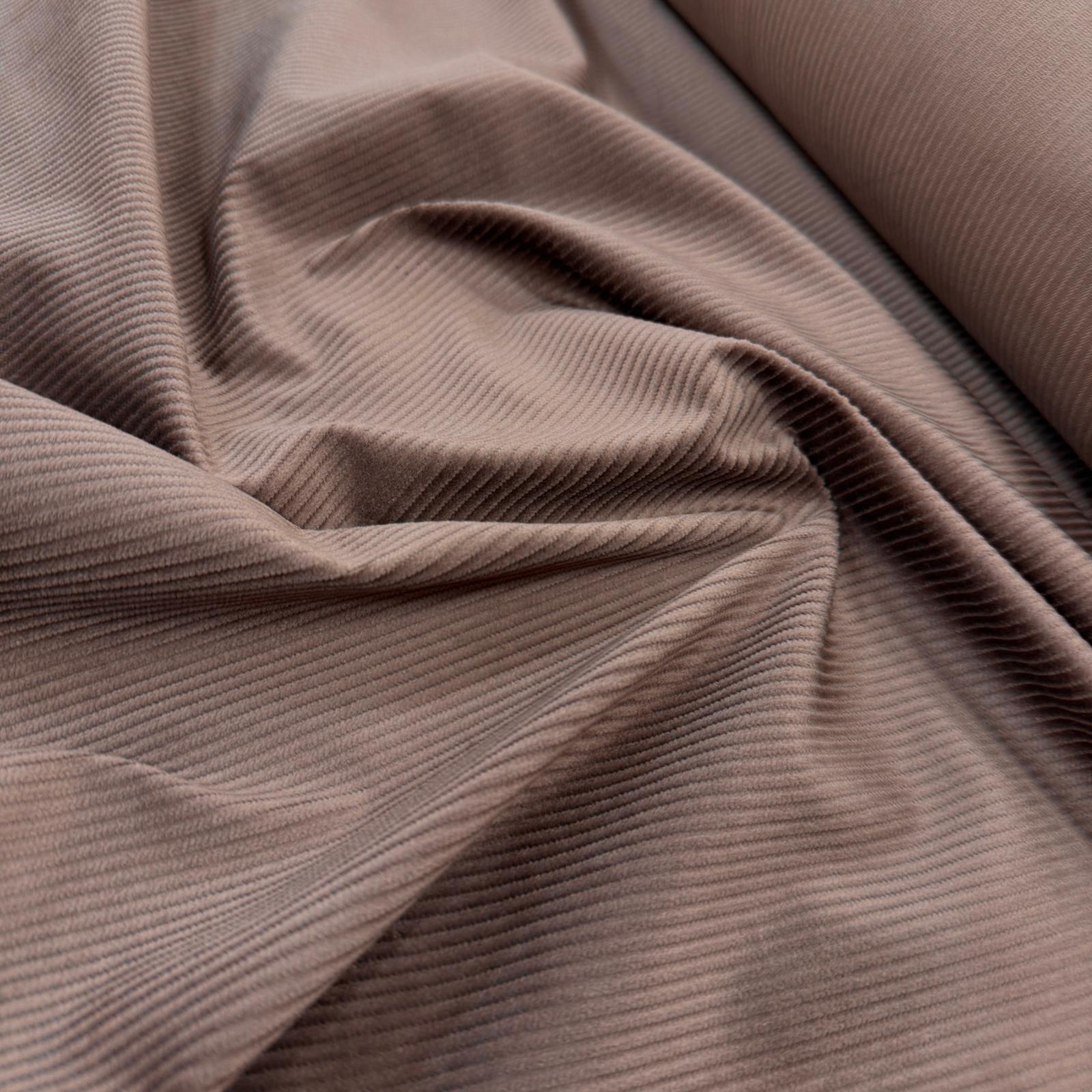 Kahvemsi Gri Likralı Pamuk Fitilli Kadife Kumaş