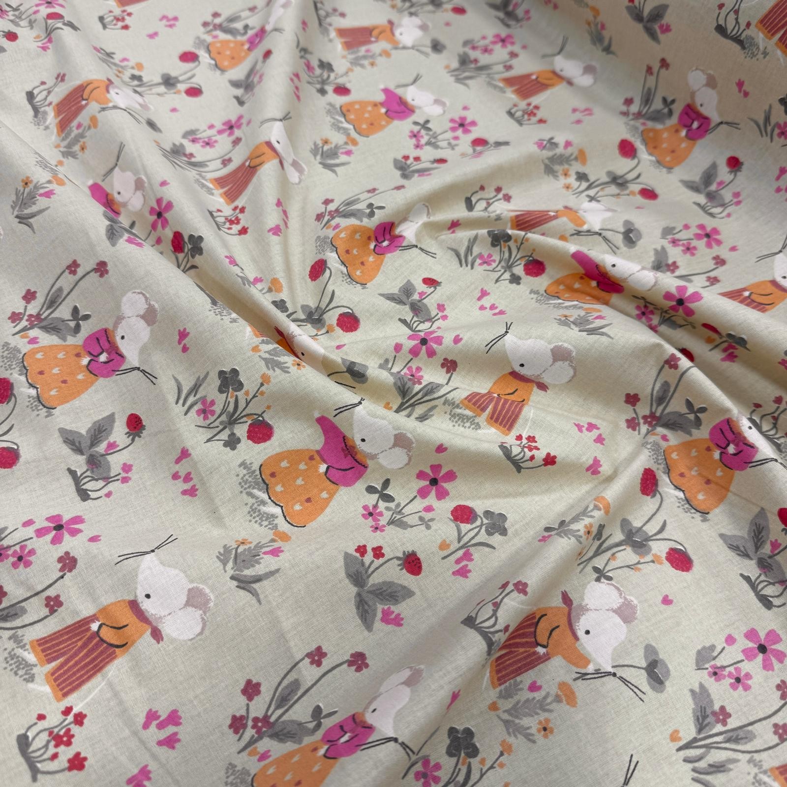 Tarla Fareleri Premium Poplin Kumaş