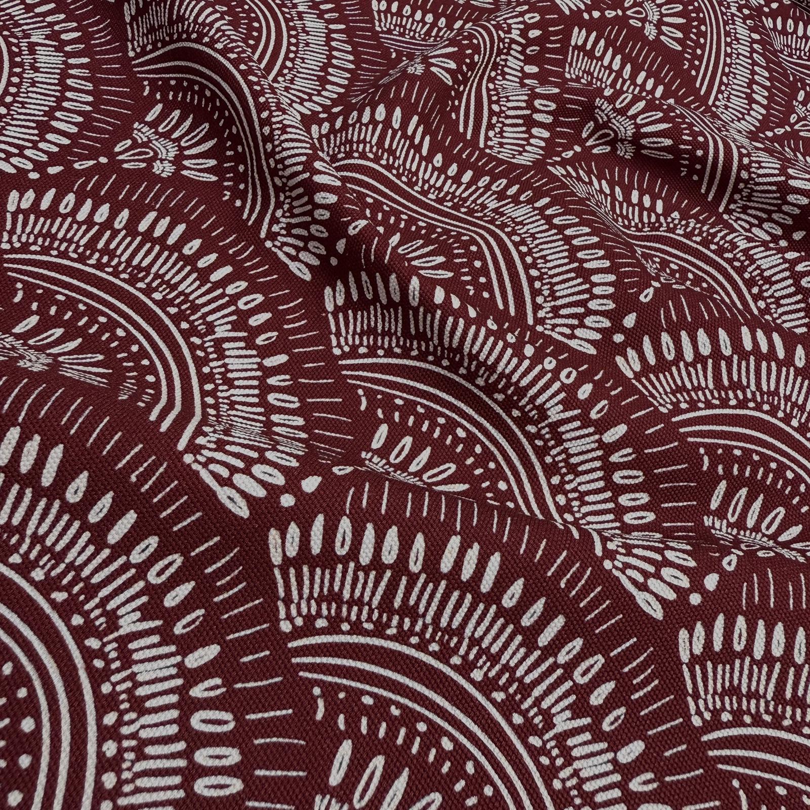 Kızıl Fanlar İntaşlar Markalı Kanvas Kumaş