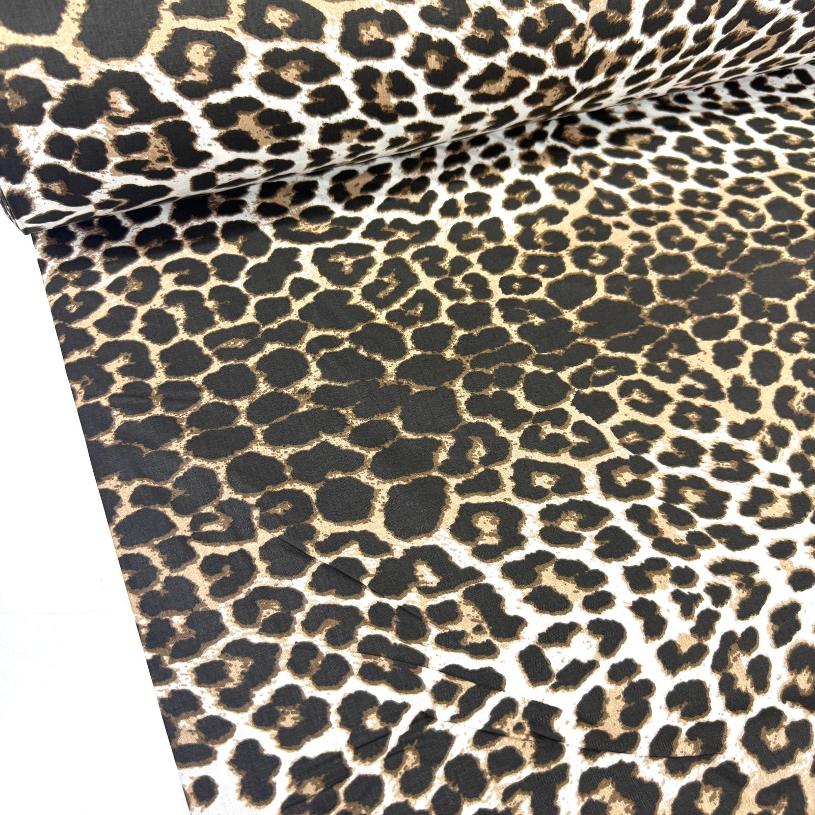 Premier Leopar Poplin Kumaş