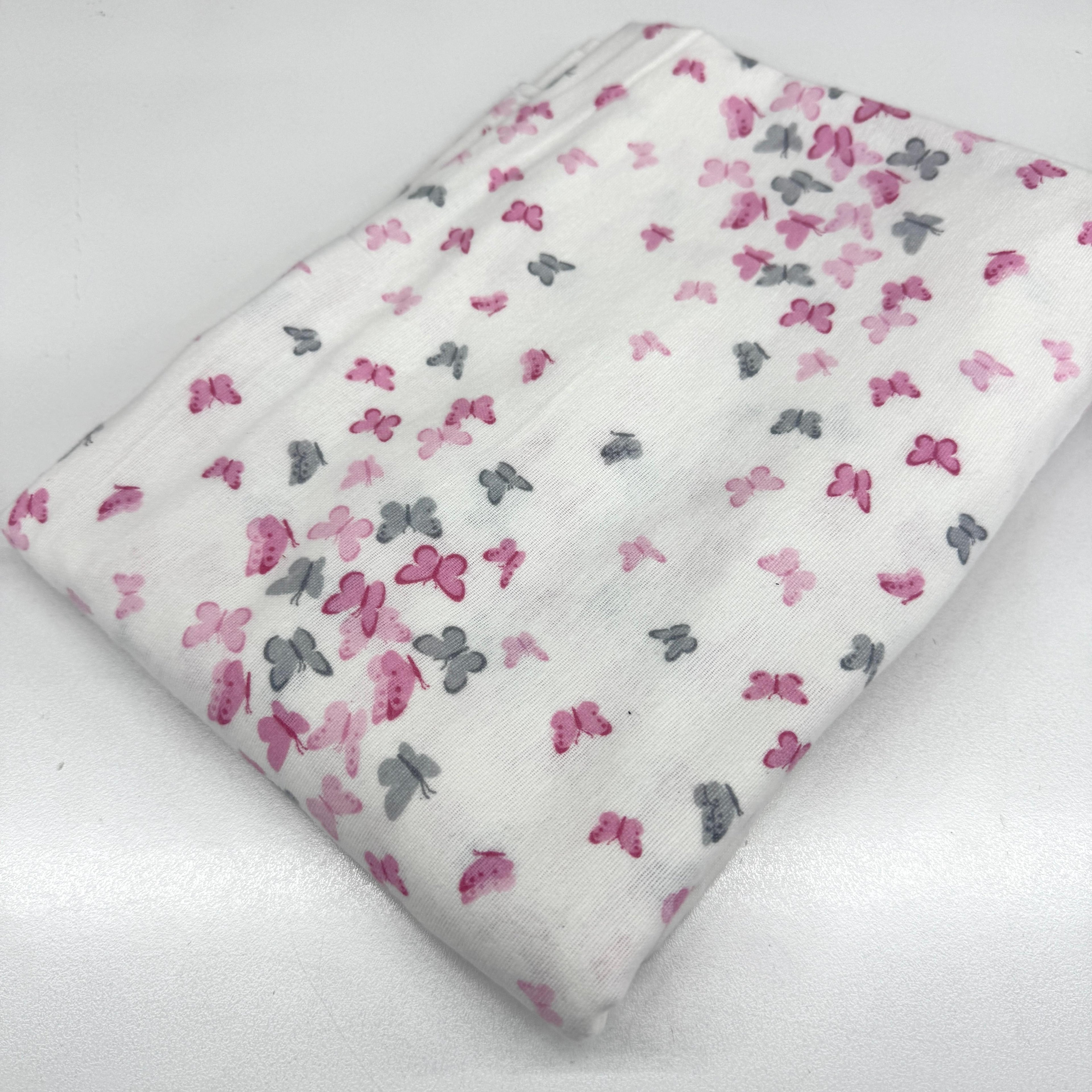 Pembe Kelebekler 70*240 Cm Parça Pazen Kumaş
