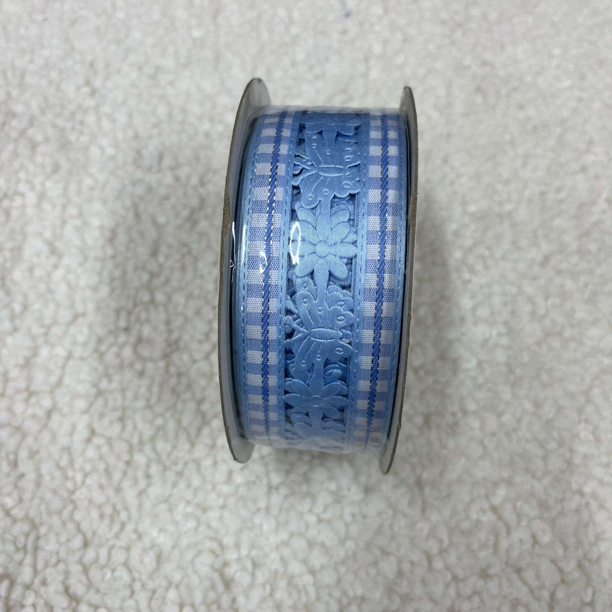 Mavi Çiçekli Geniş Enli Kurdele