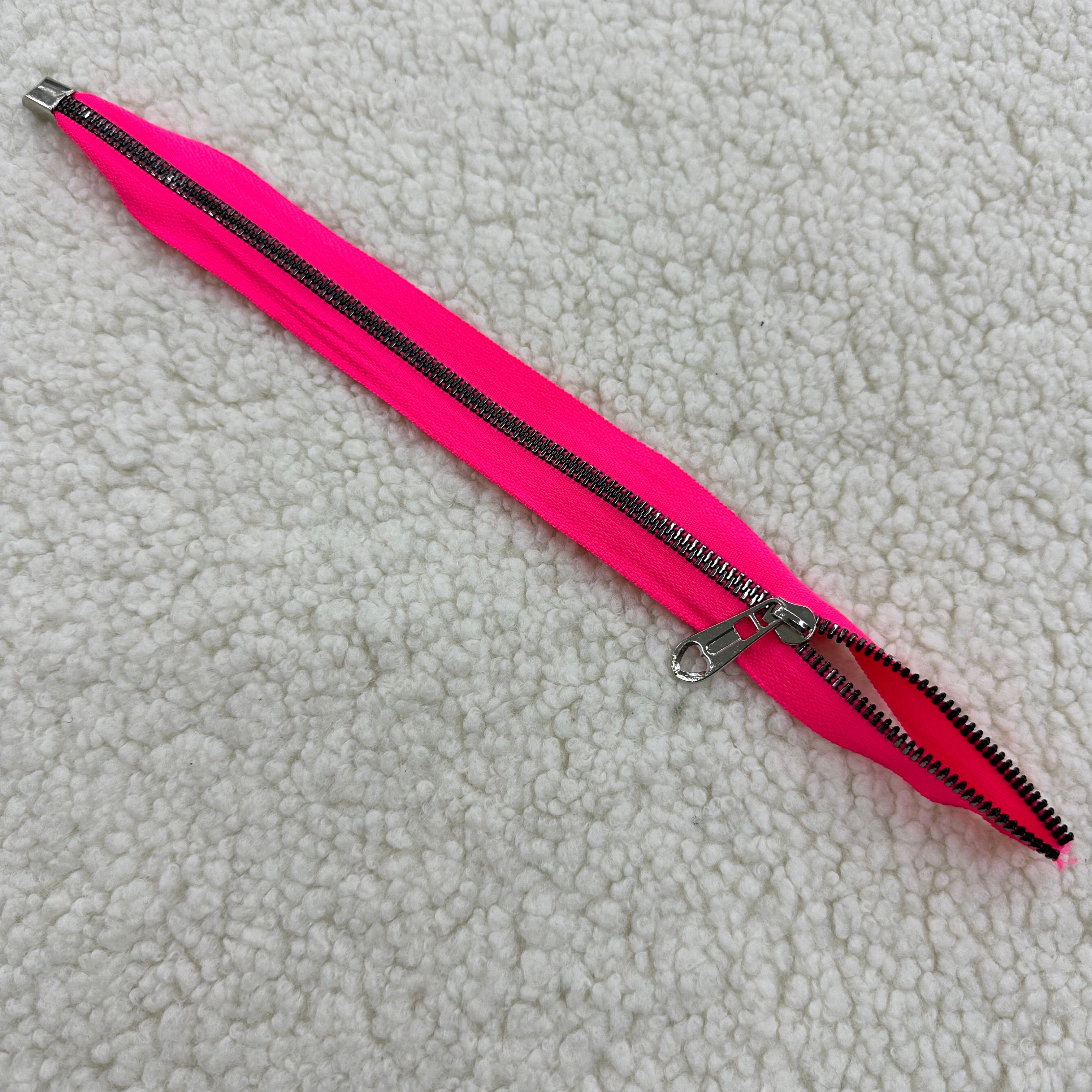Fosfor Pembe Çanta Fermuarı