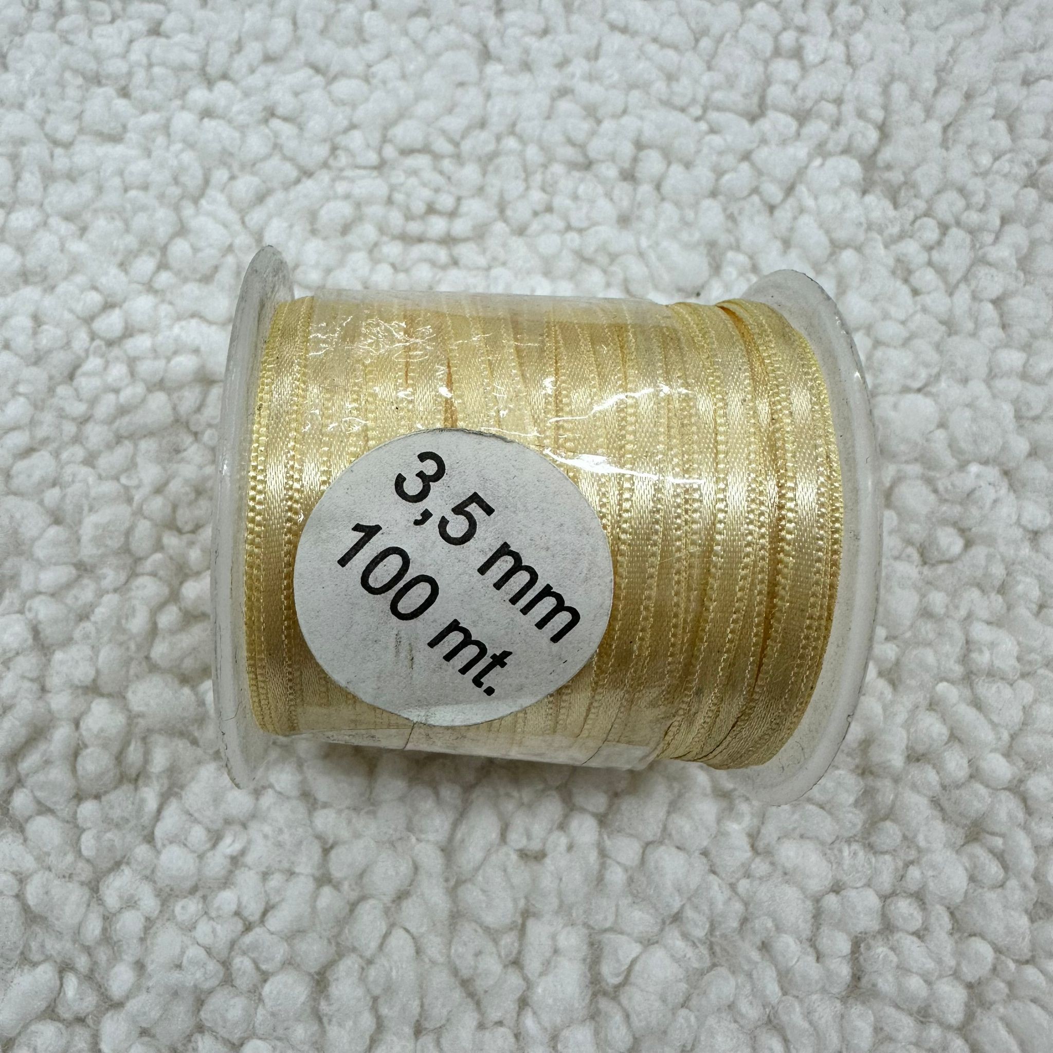 Koyu Krem 3.5 mm Saten Kurdele