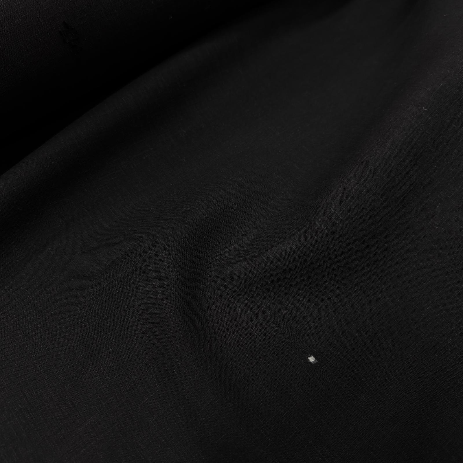 Defolu Siyah Viskon Keten Kumaş