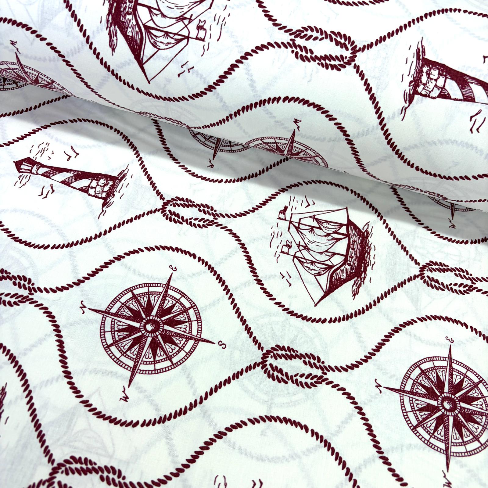 Gemici Düğümü Poplin Kumaş