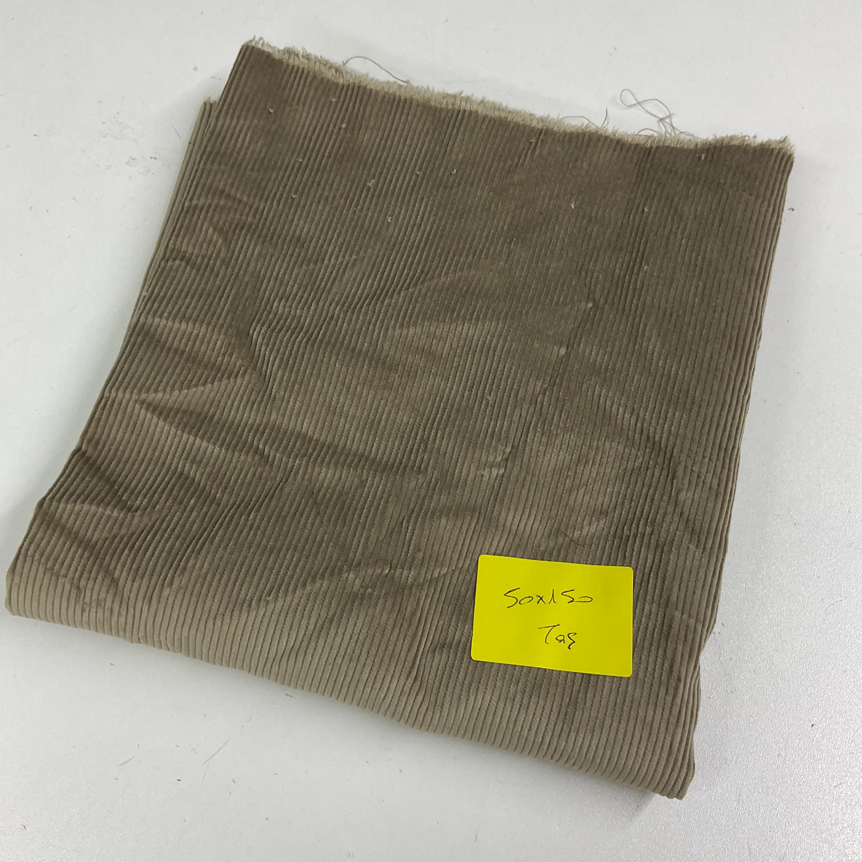 Taş Rengi 50*150 cm Parça Fitilli Kadife Kumaş