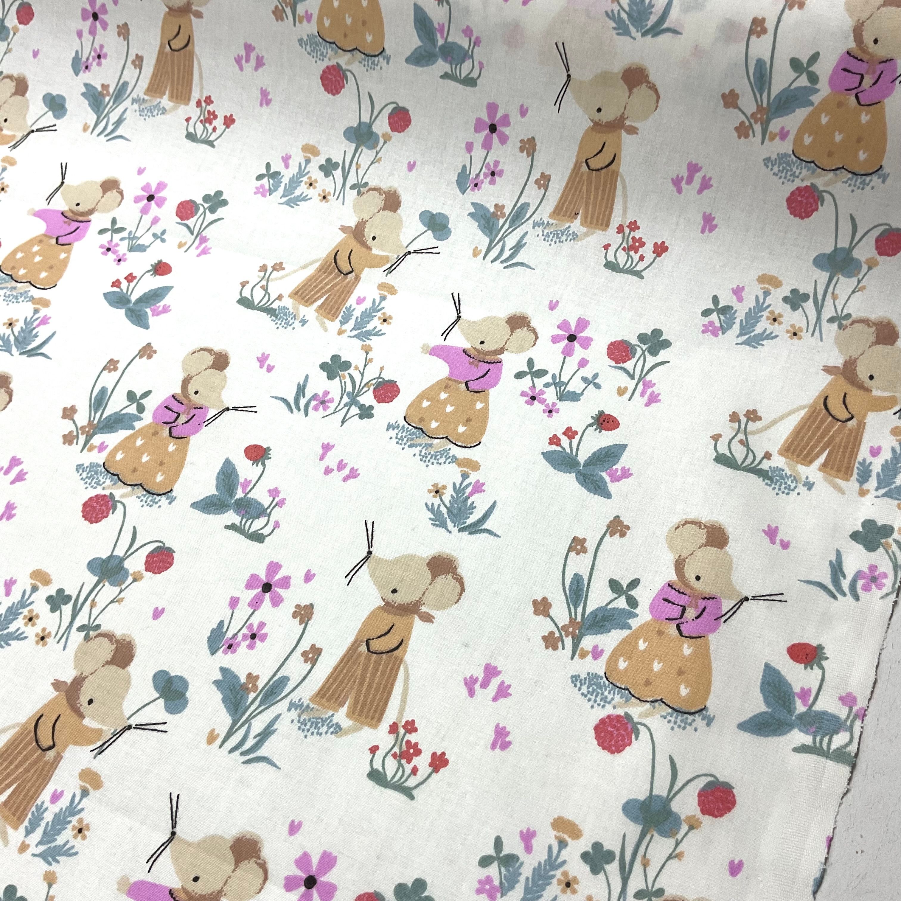 Güzel Fareler Premium Poplin Kumaş
