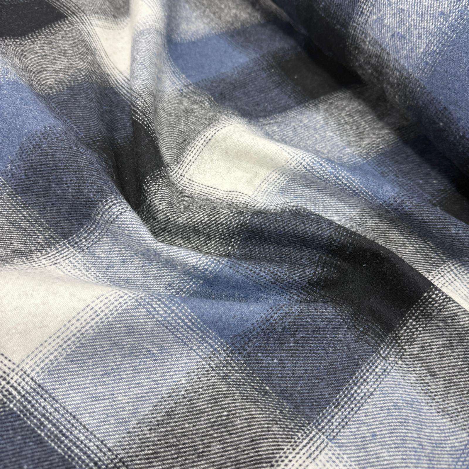 Mavi Kalın Ekoseler Oduncu Kumaş