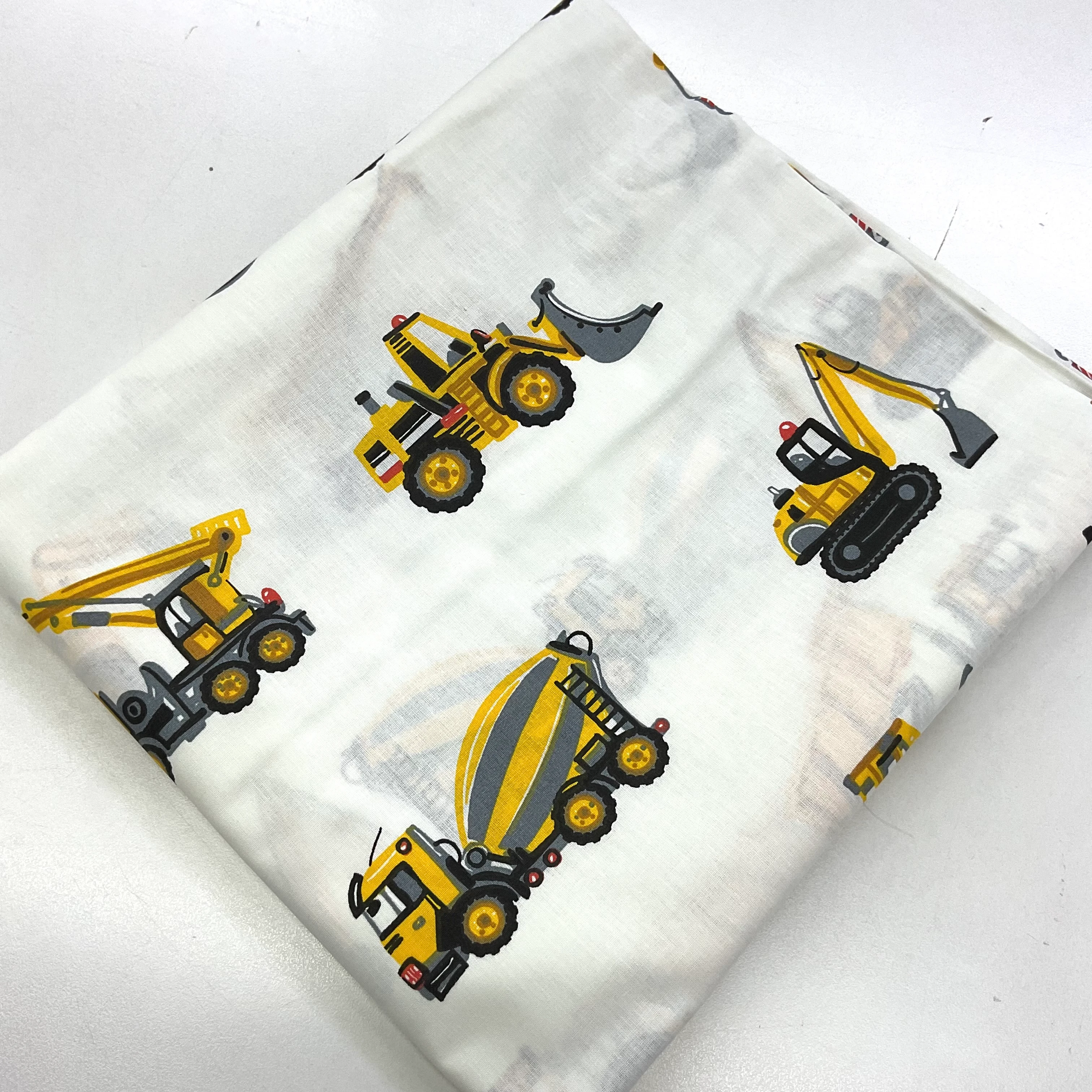 Sarı Vinçler 100*240 cm Parça Poplin Kumaş