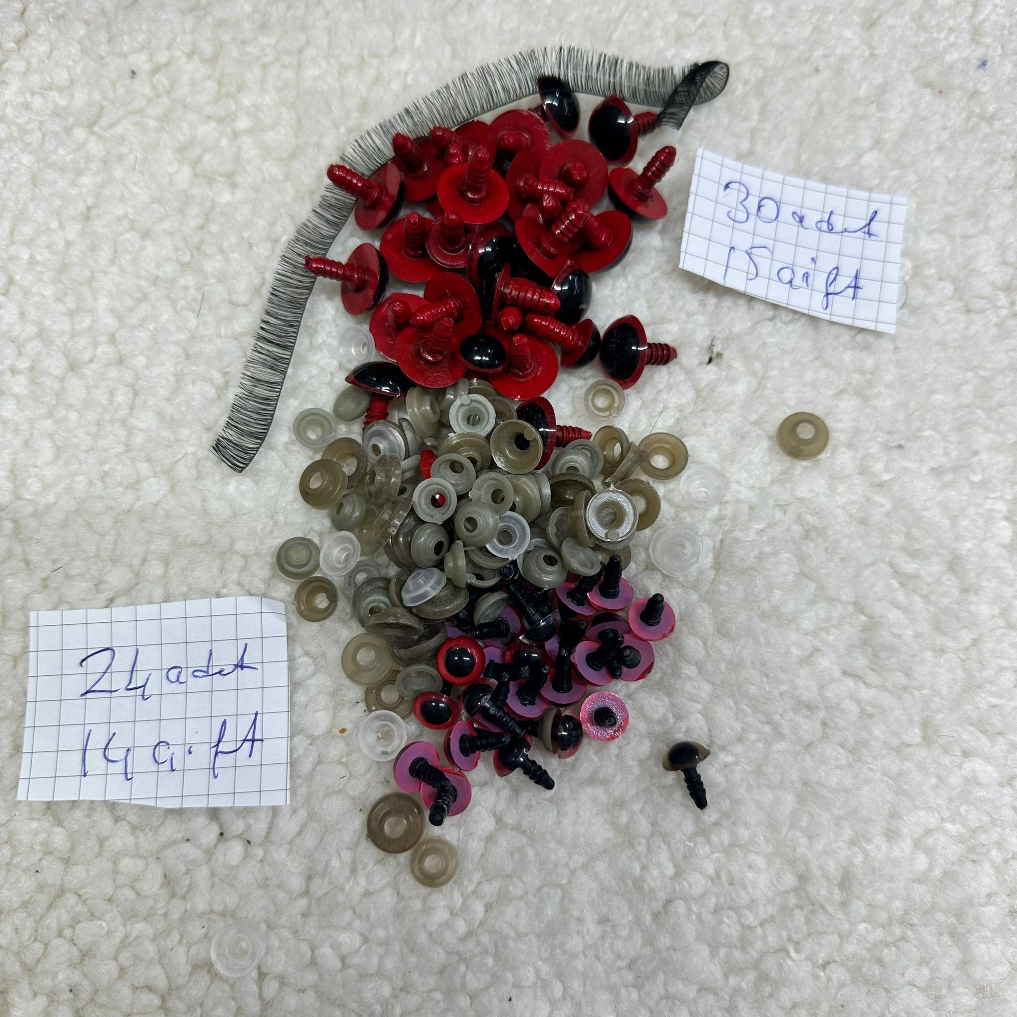 Kırmızı Amigurumi Göz Set