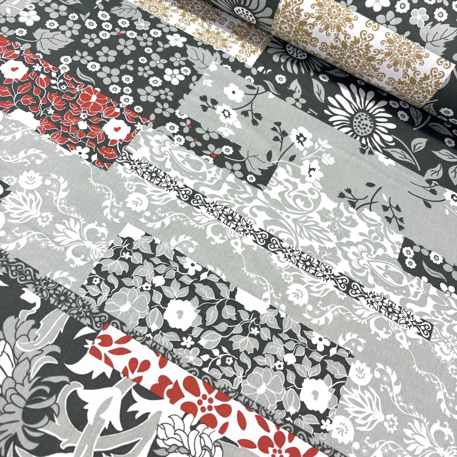 Pak Patchwork Yeşil Poplin Kumaş