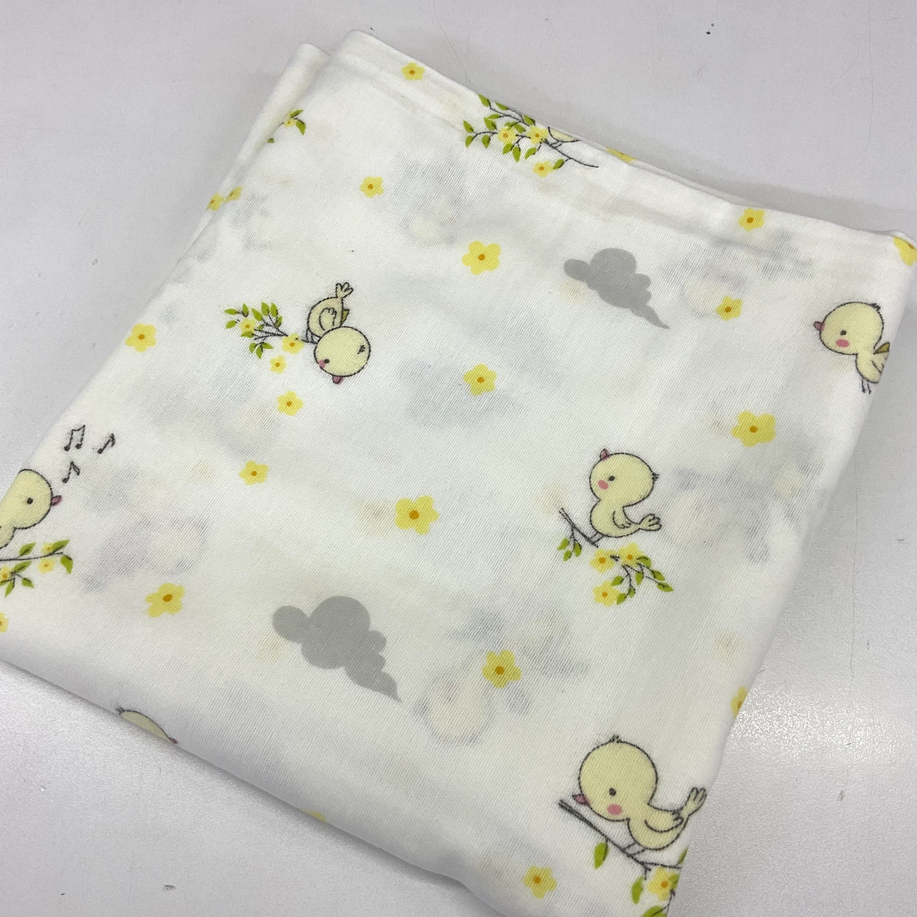 Sarı Kuşlar 100*240 Cm Parça Pazen Kumaş 