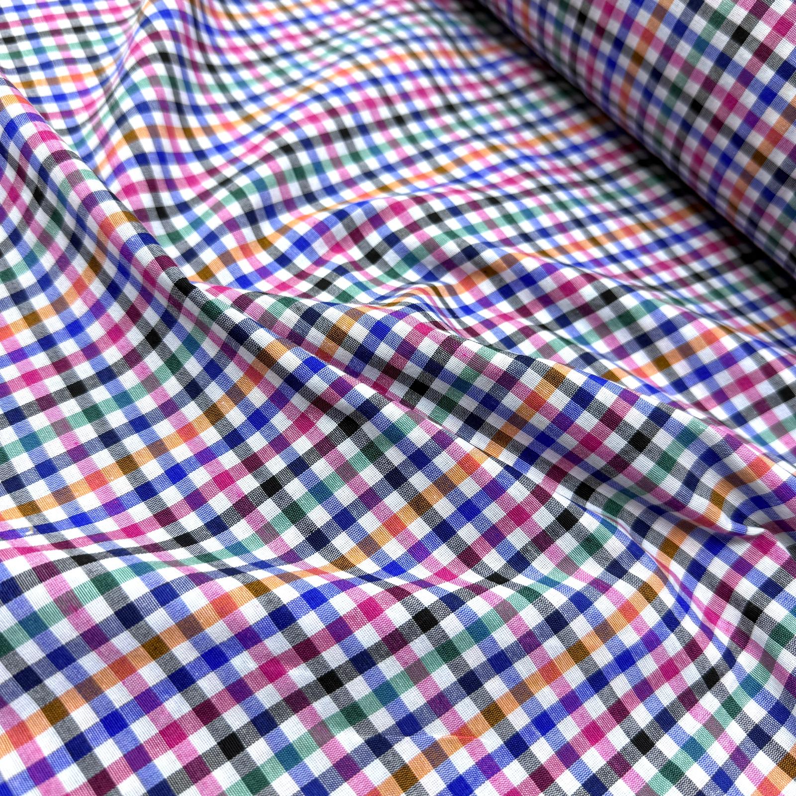 Renkli Pötikare Ekose Zefir Kumaş