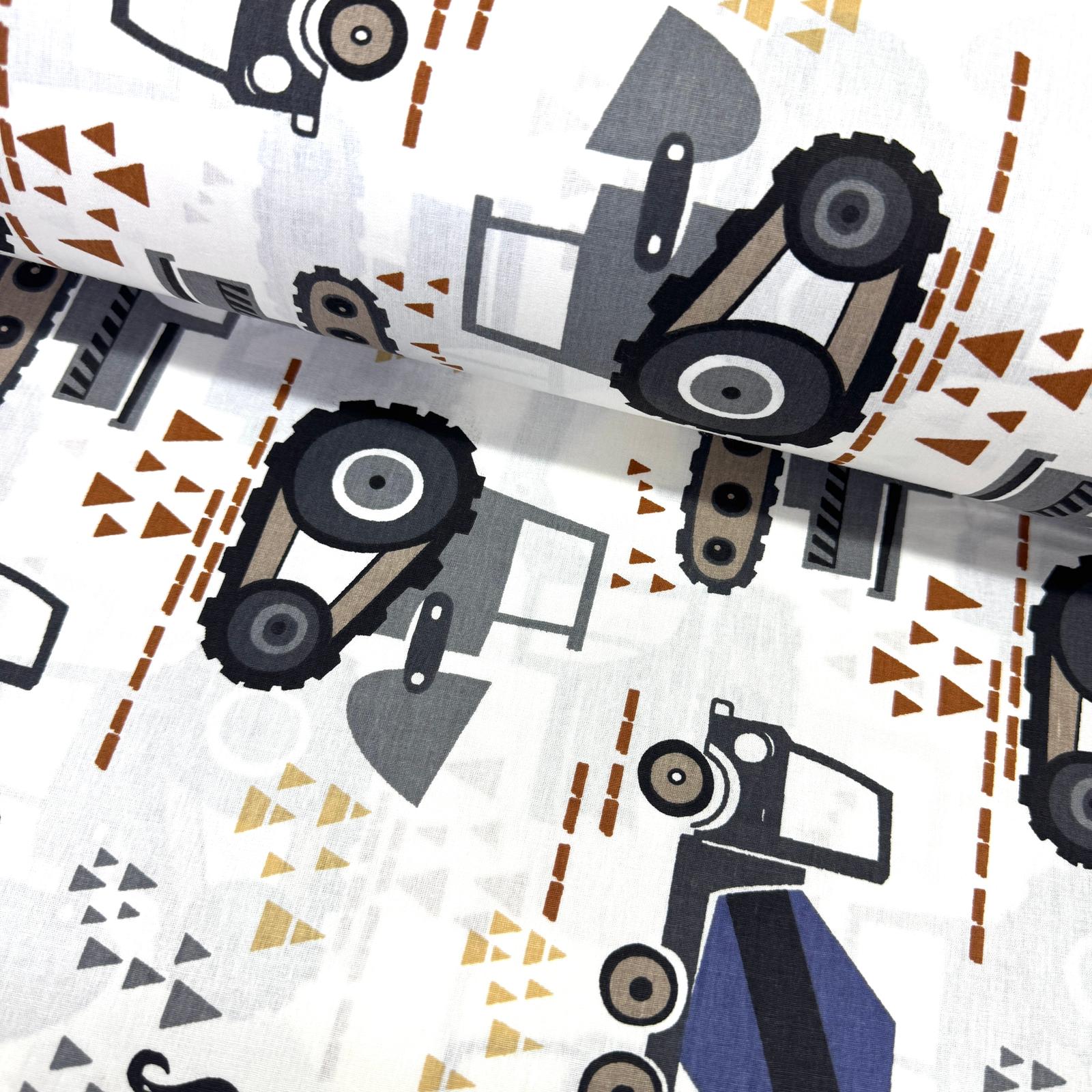 İnşaat Kepçesi Poplin Kumaş