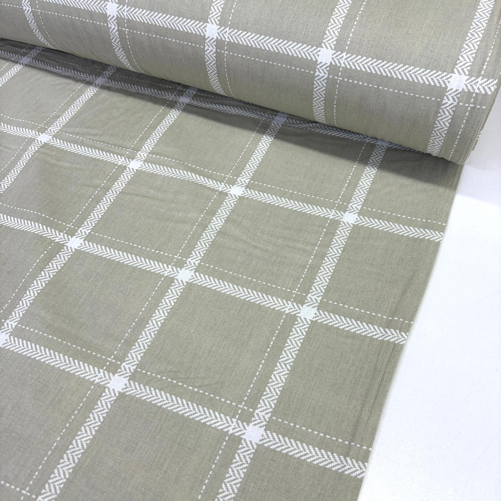 Chevron Kareler Poplin Kumaş