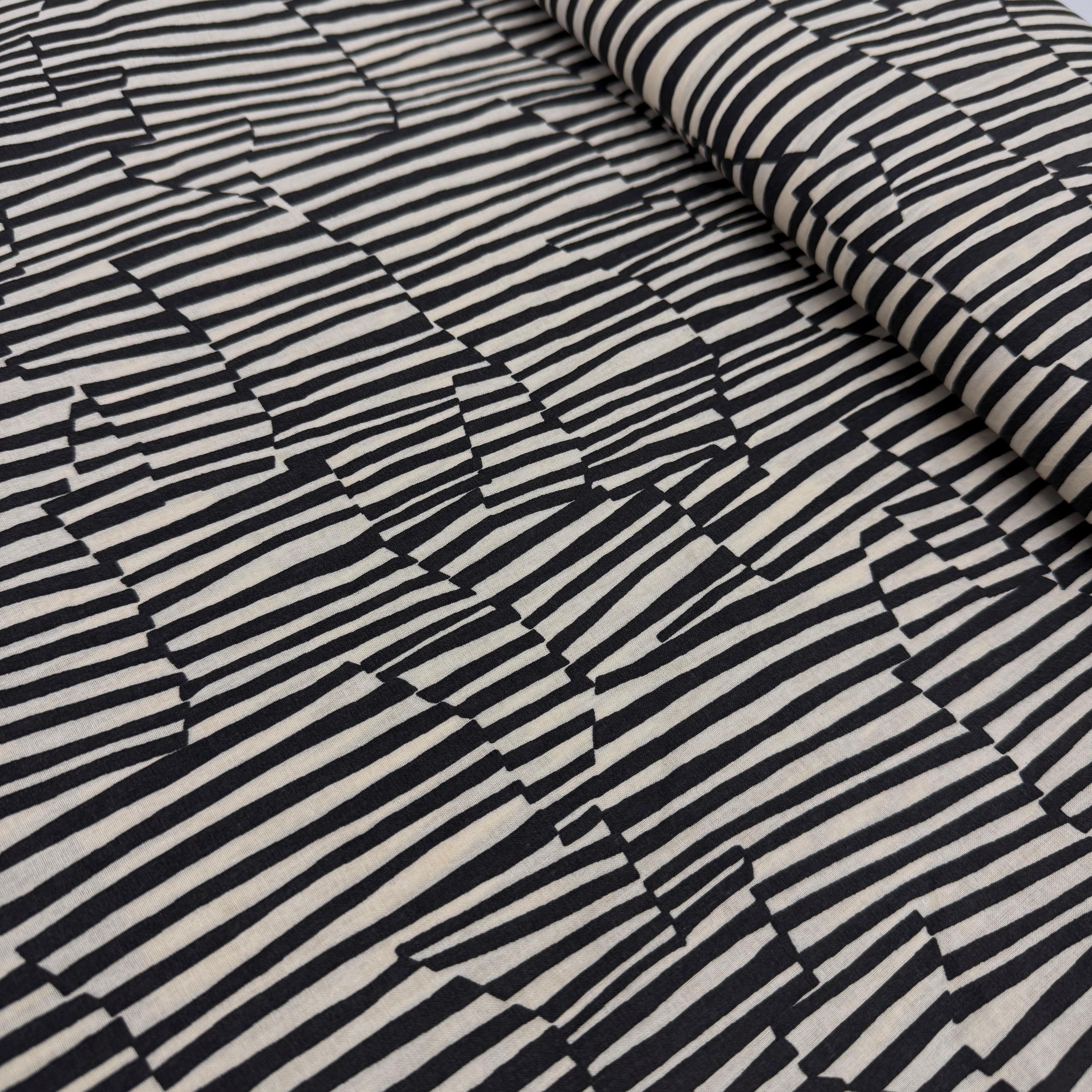 Parçalı Zebra Premium Poplin Kumaş