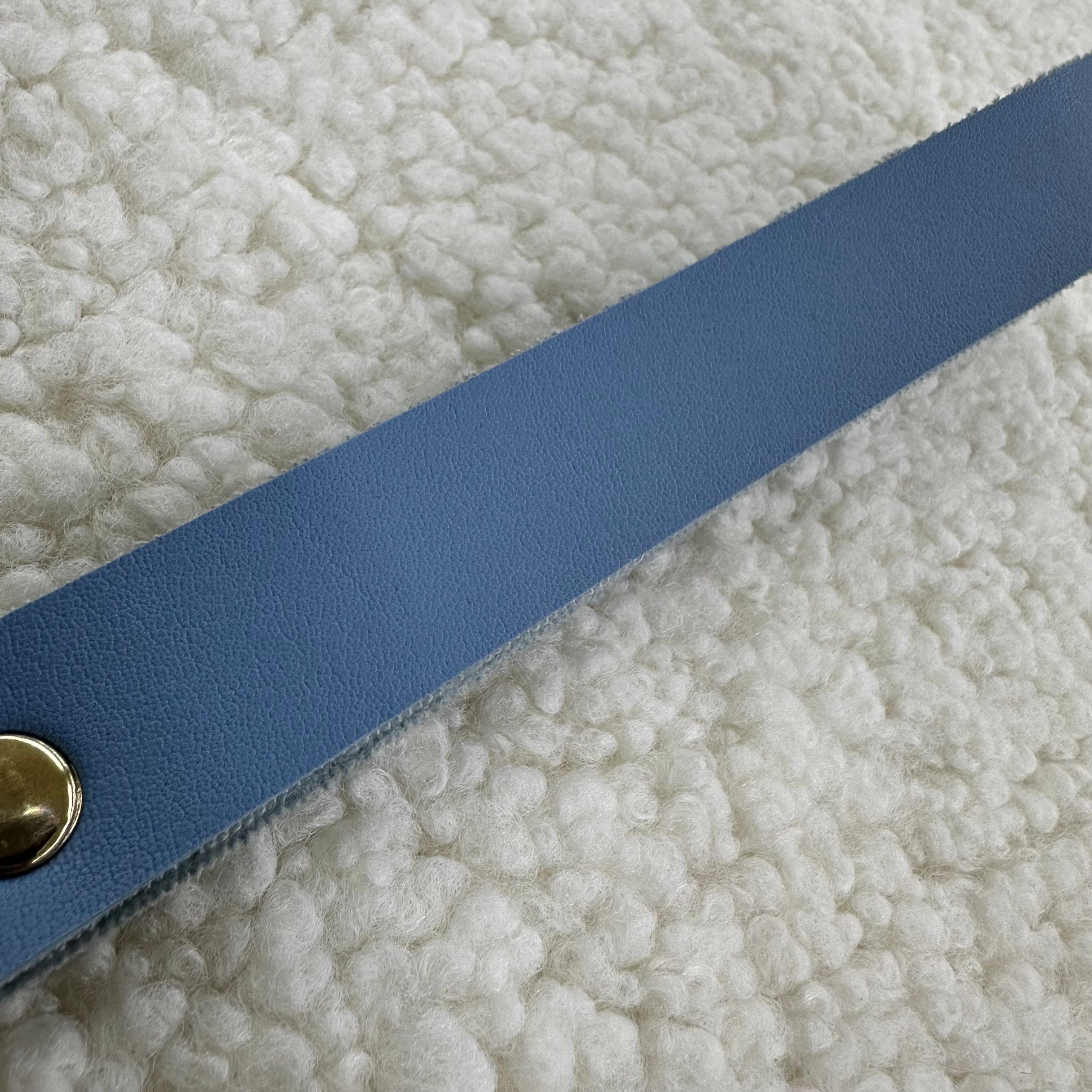 Mavi Clutch Çanta Sapı