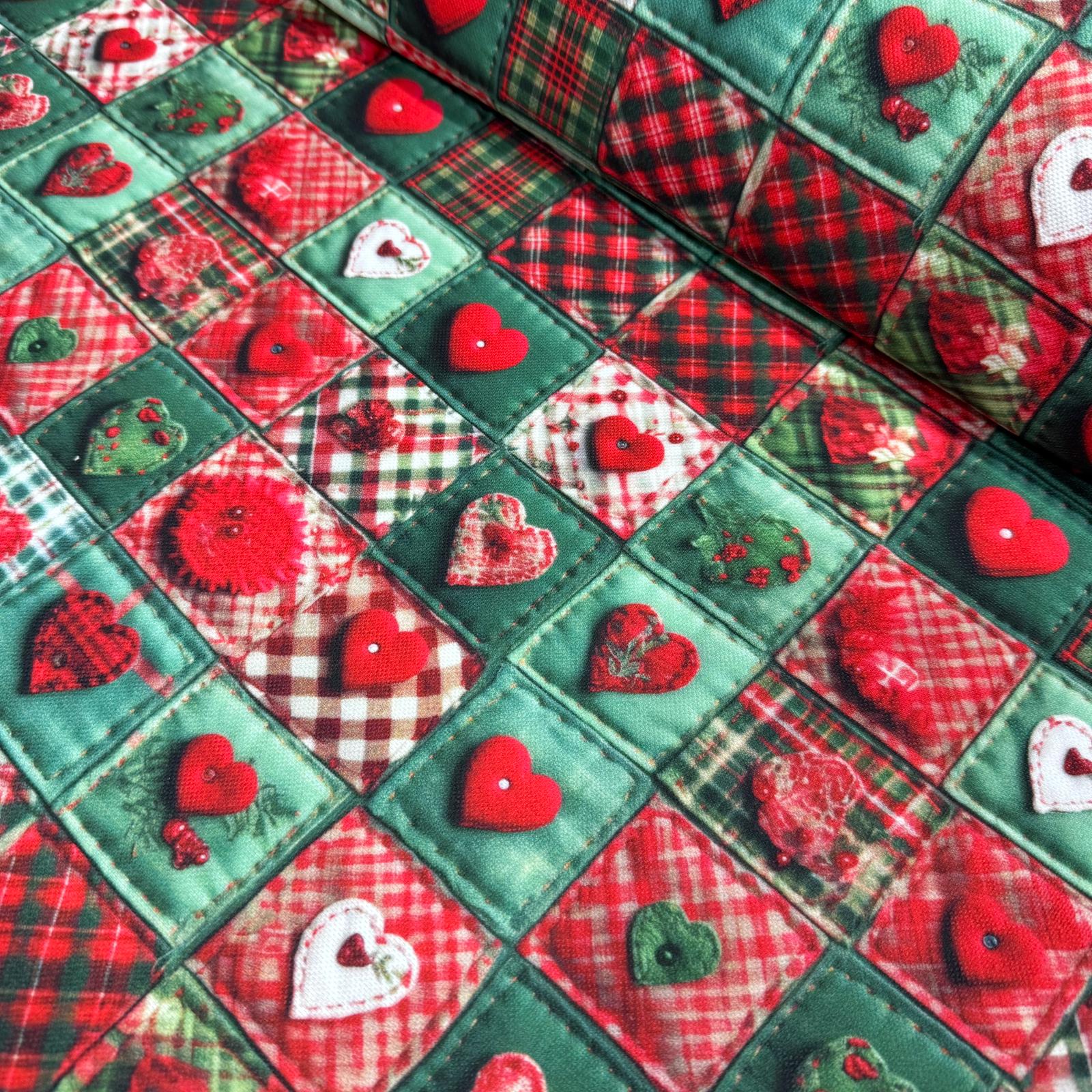 3D Kutu Kalpler Dijital Baskı Kumaş