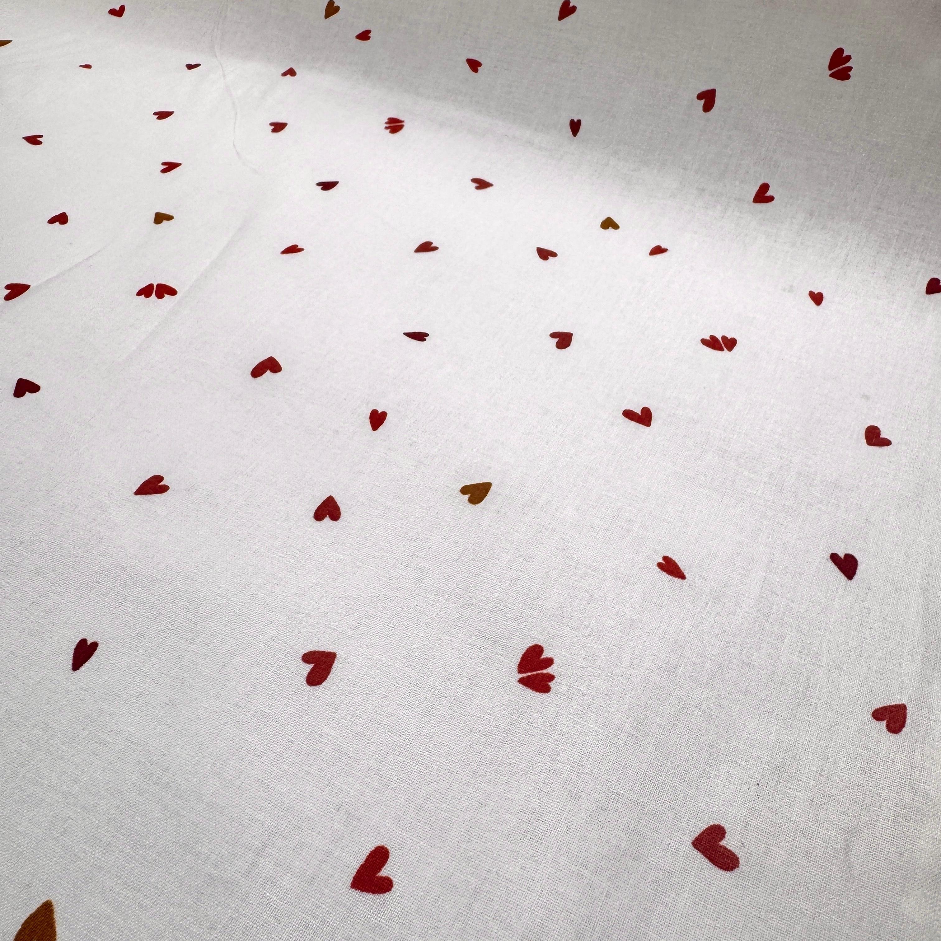 İkiz Kalpler Premium Poplin Kumaş