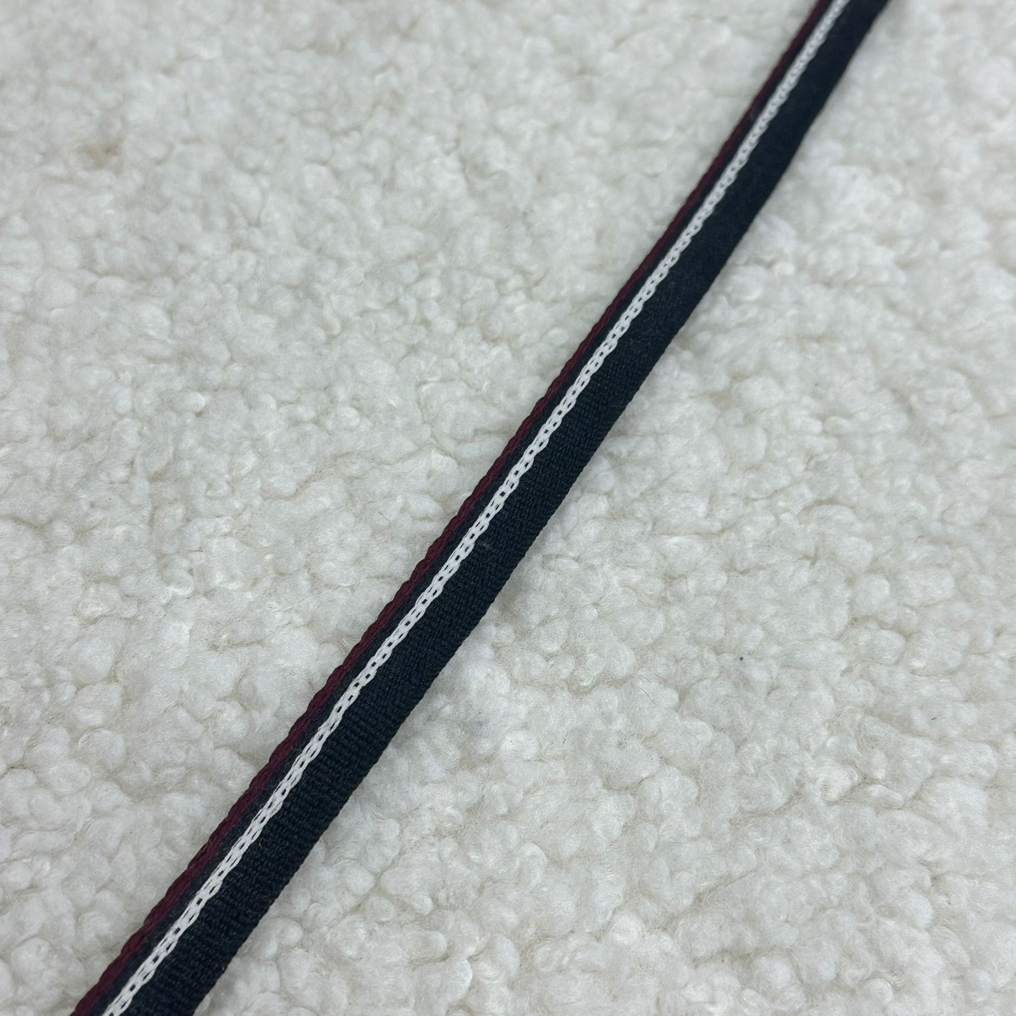 Lacivert Nakışlı 1 Cm Polyester Kolon Şerit
