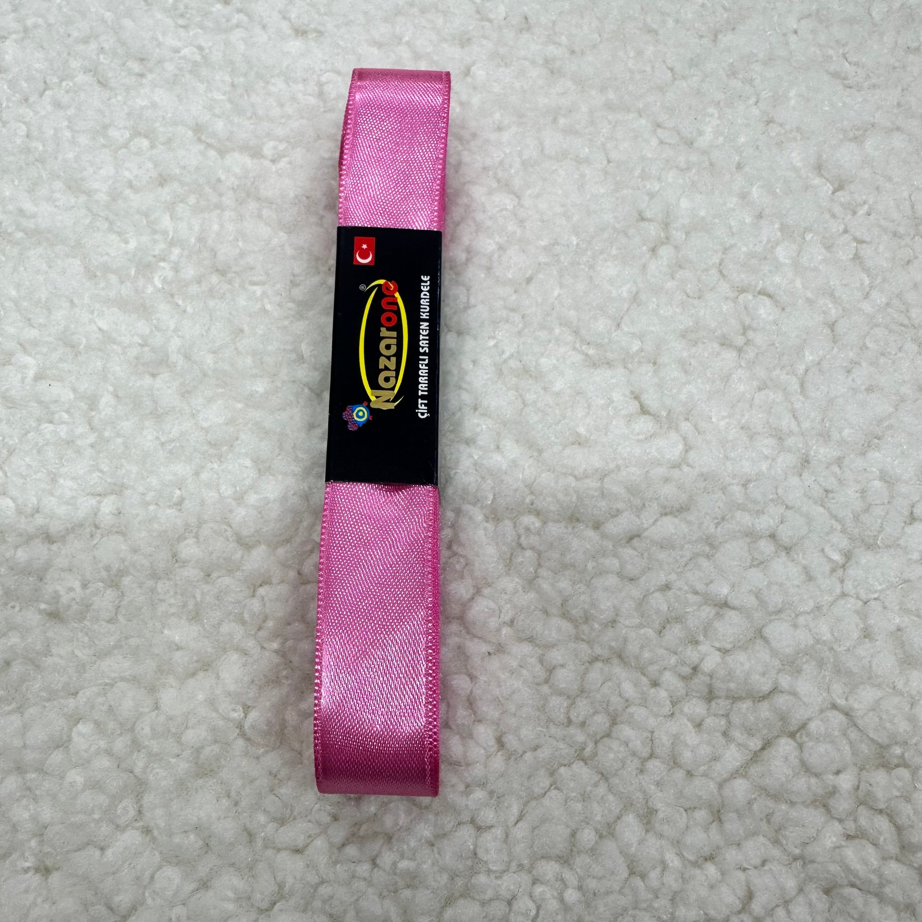 İki Cm Şeker Pembe Saten Kurdele