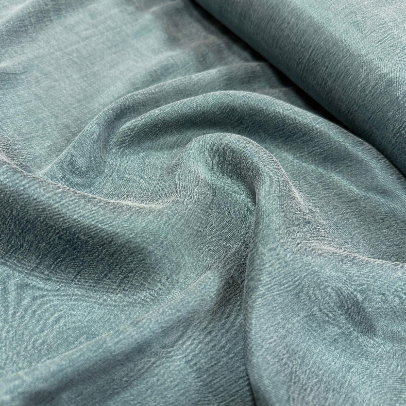 Petrol Mavi Cupro Kumaş