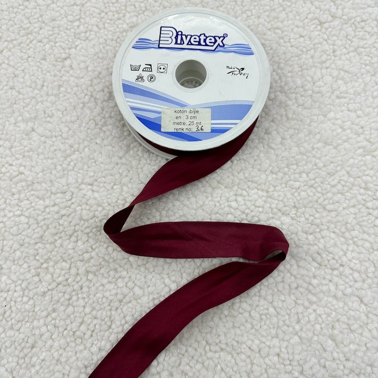 Bordo No 36 Biyetex Koton Biye 3 Cm