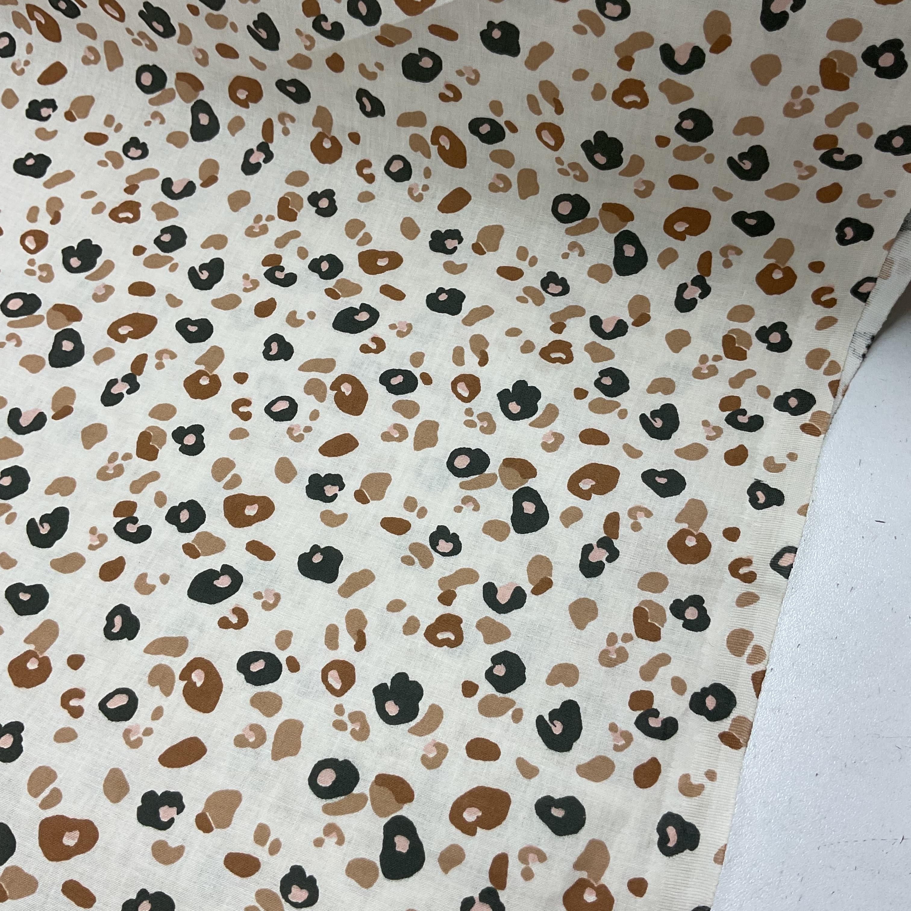 Defolu Leopar Premium Poplin Kumaş