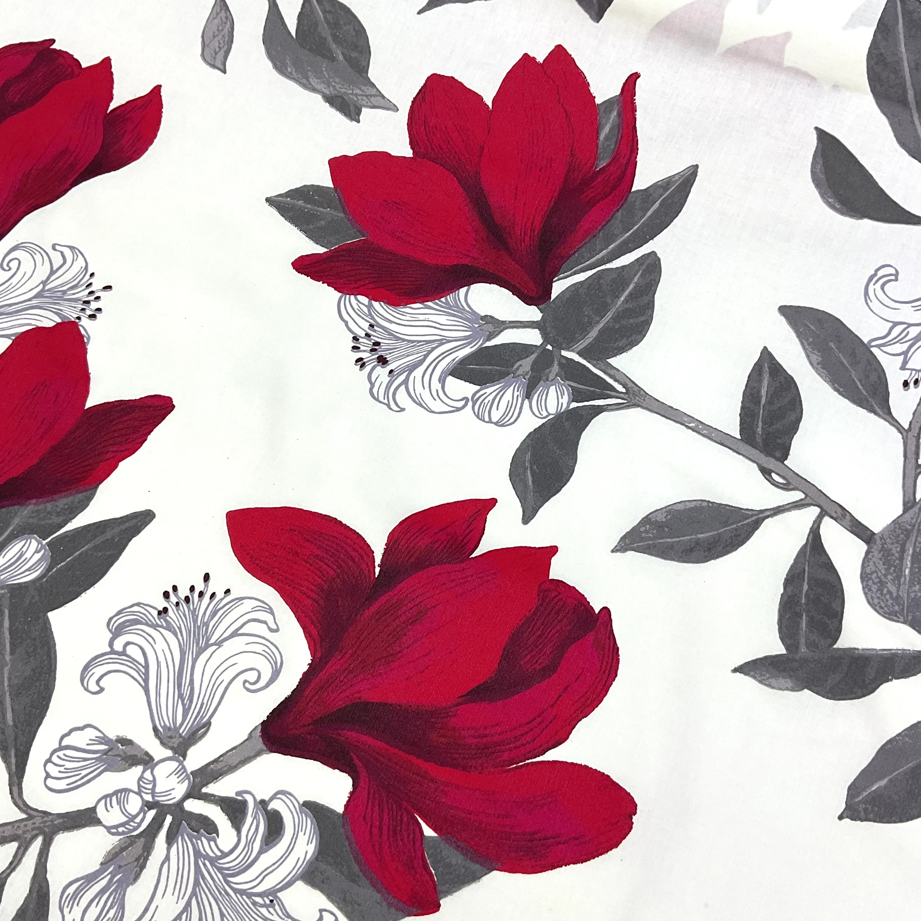 Kırmızı Zambak Sert Poplin Kumaş