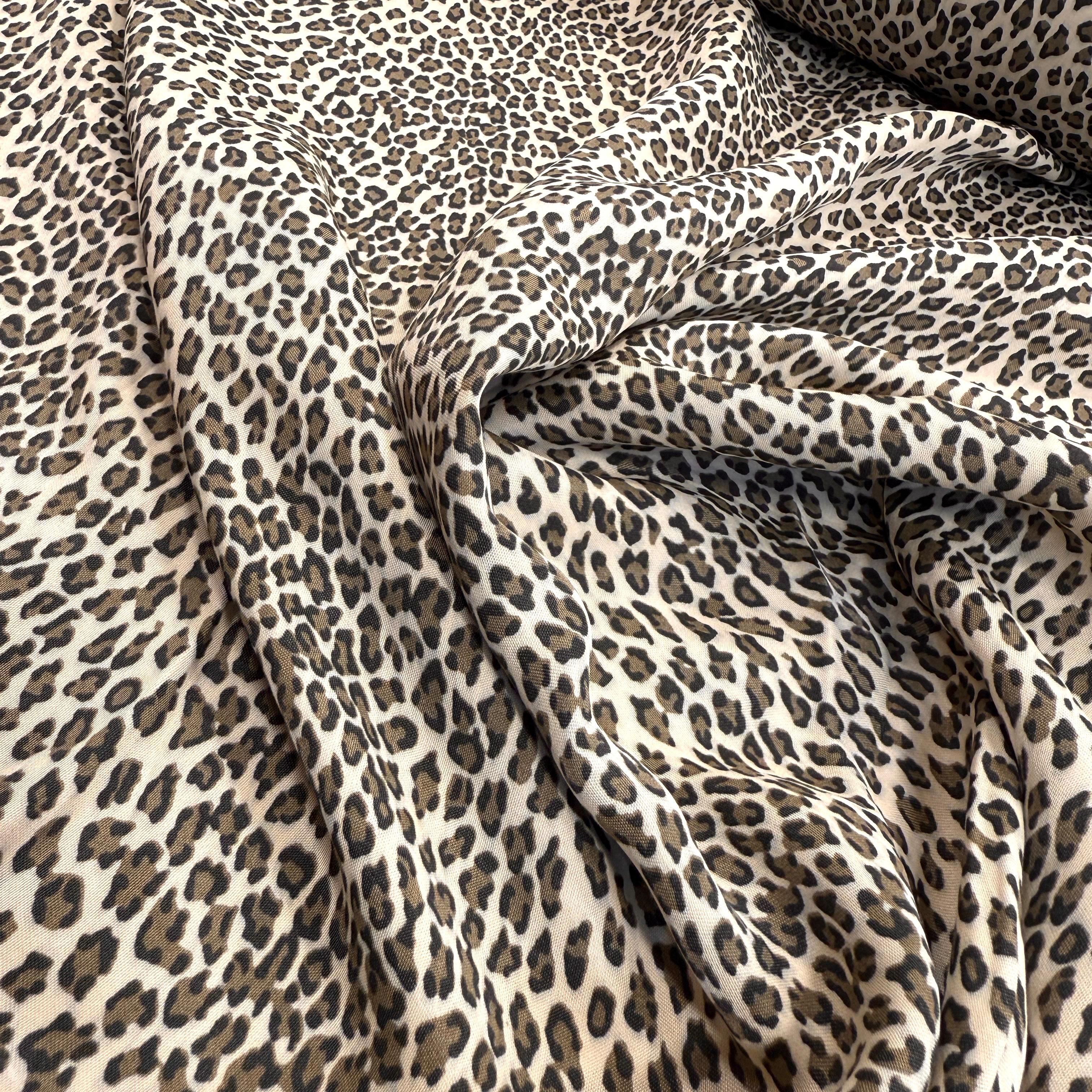 Leopar Floş Viskon Kumaş