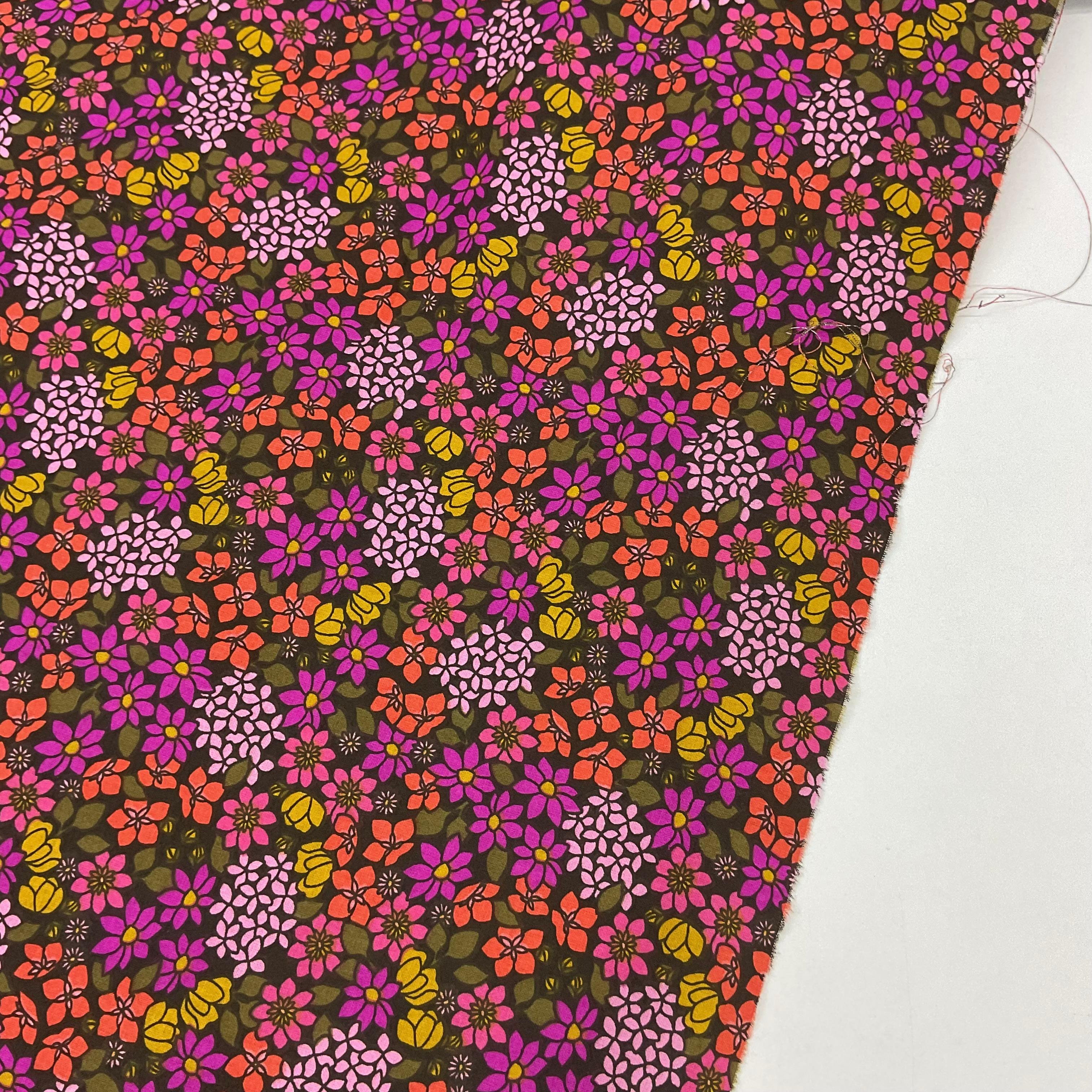 Mürdüm ÇiçeklerPremium Poplin Kumaş