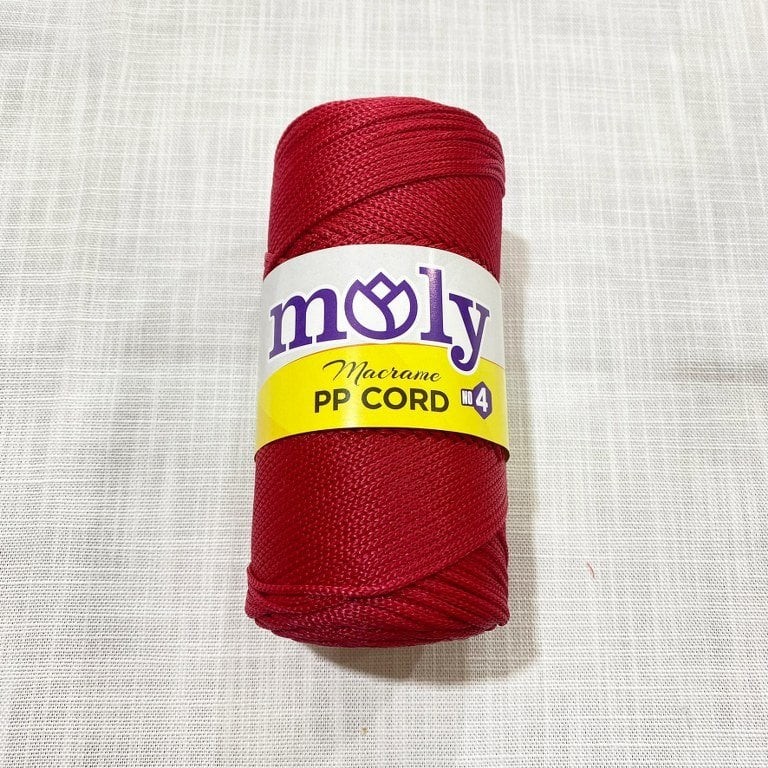 Moly PP Cord Kırmızı Polyester Makrome İpi