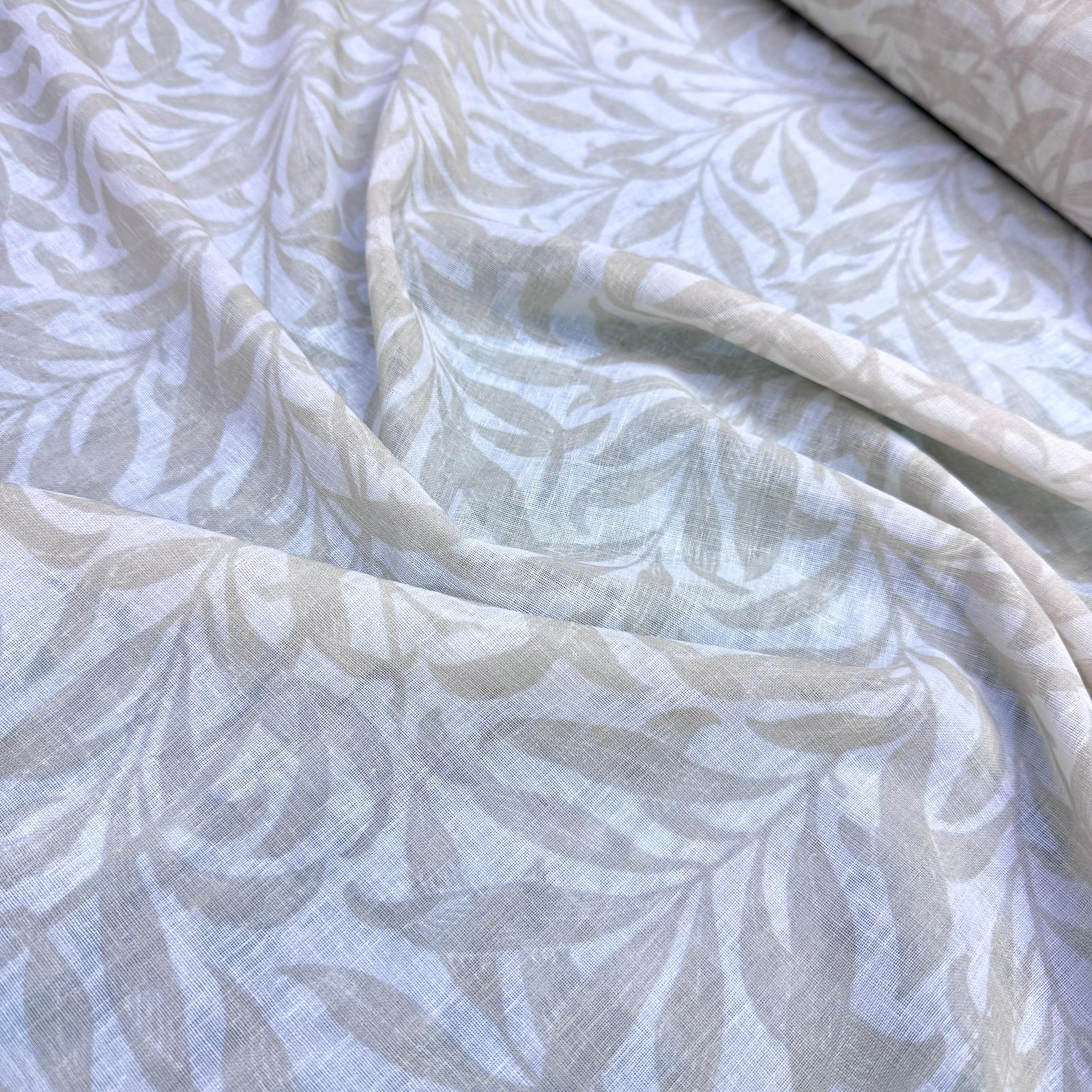 Bej Dallar Perdelik Tül Kumaş