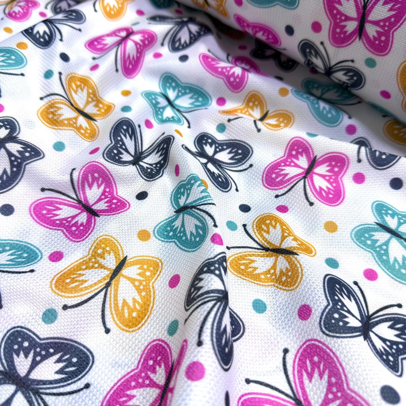 Puantiyeli Kelebekler Raşel Kumaş