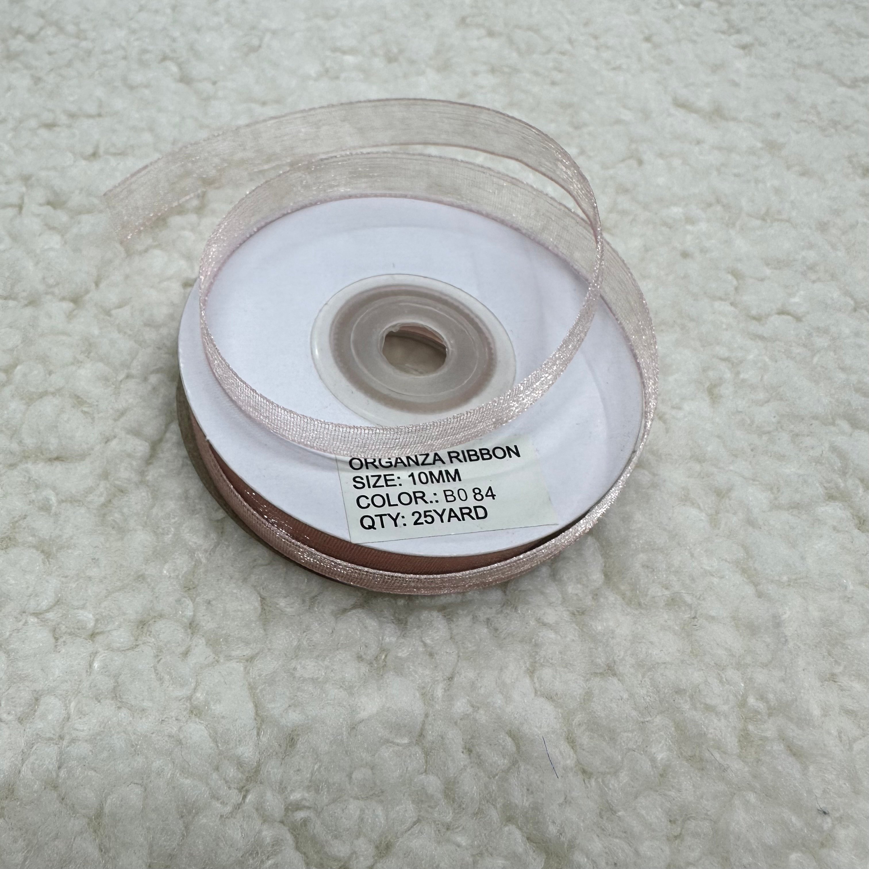 Pembe Organze Kurdele 1 Cm